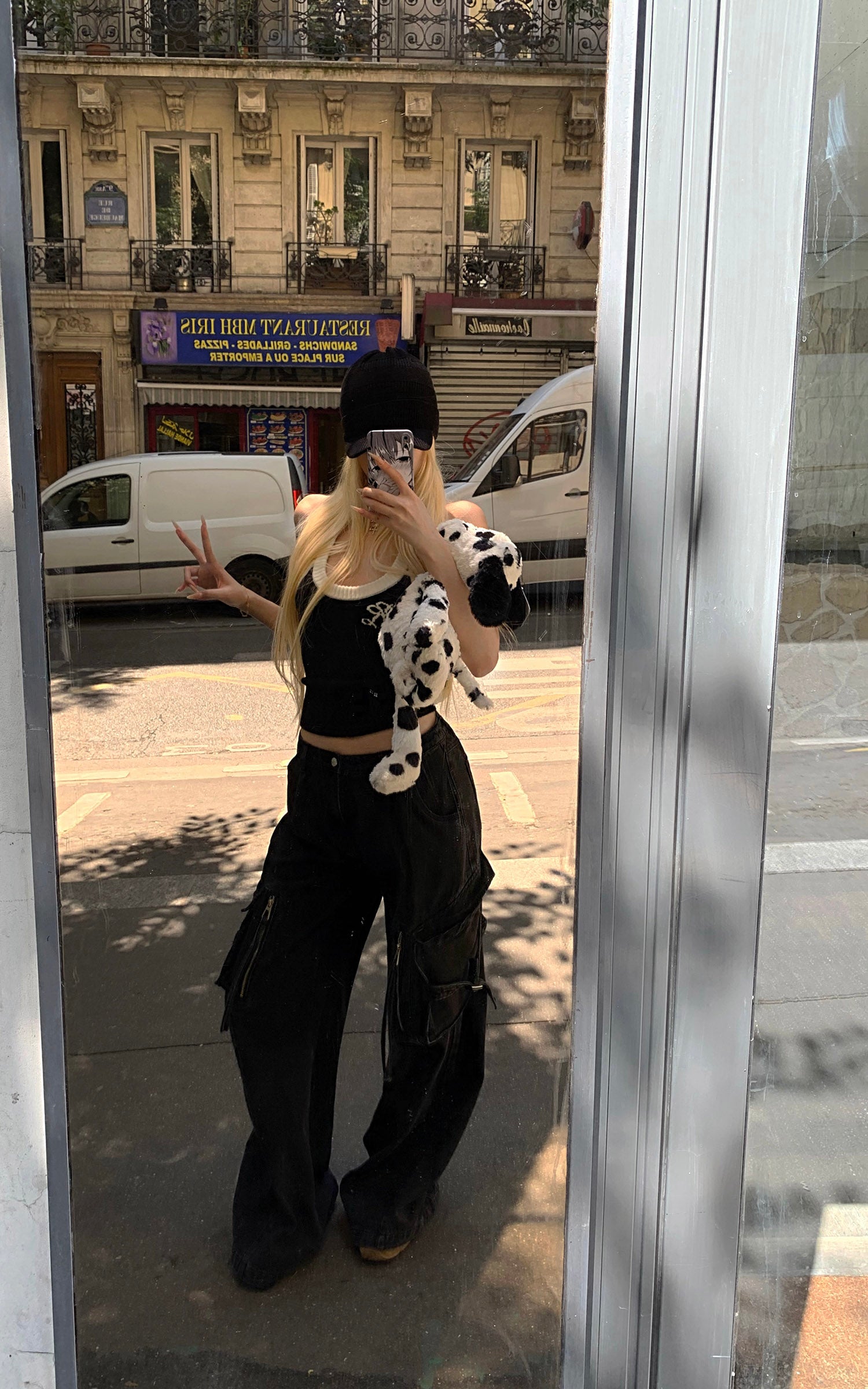 Rase le sol ツートーンリブ編みタンクトップ