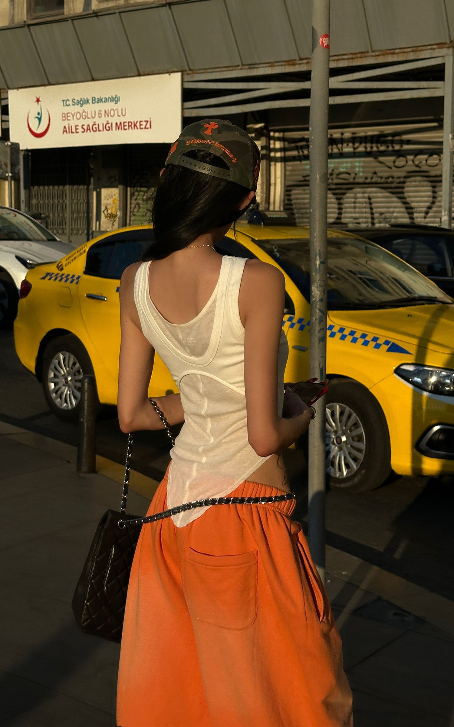 WARDEN EDGE グラデーションワイドレッグパンツ・大胆プリント