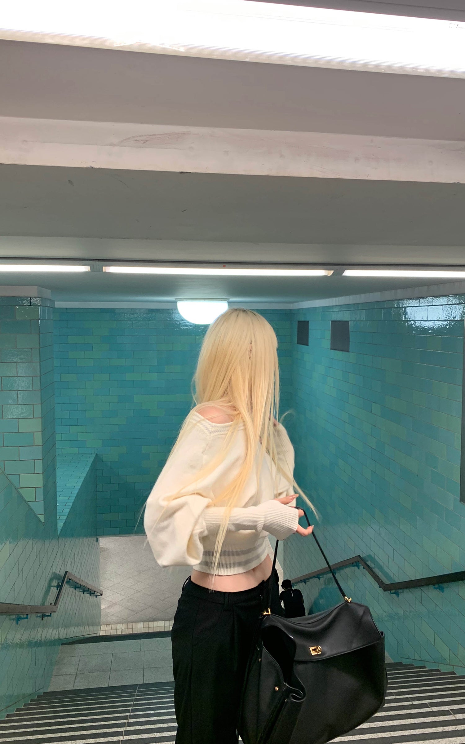 Rase le sol オフショルダー ニット クロップドセーター