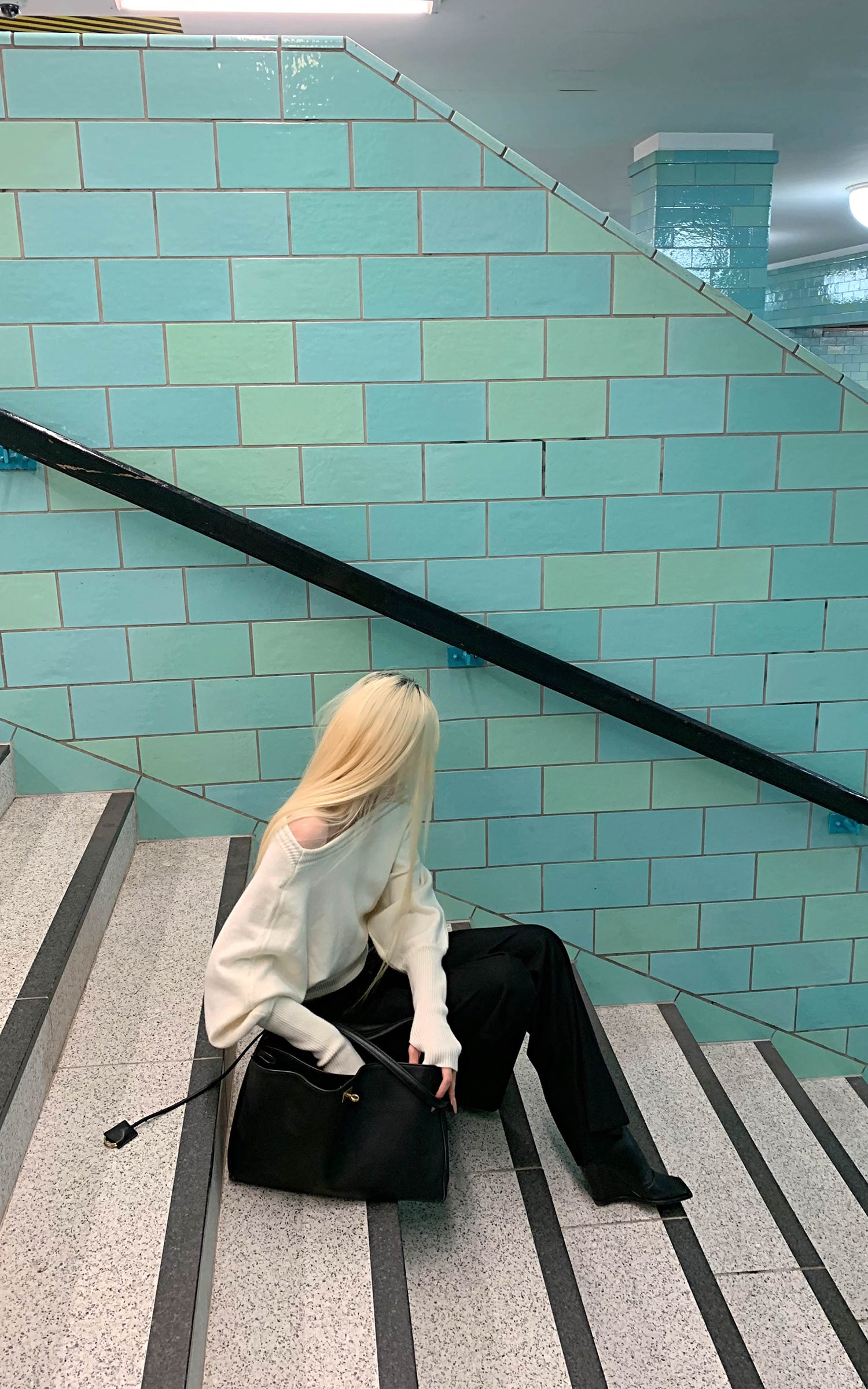 Rase le sol オフショルダー ニット クロップドセーター