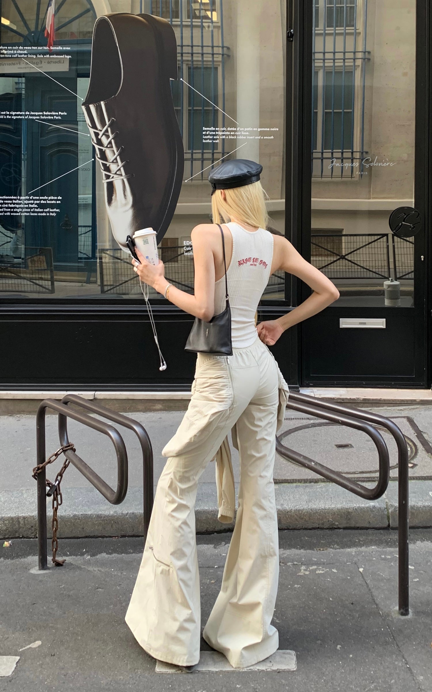 Rase le sol ノットディテール フレアカジュアルパンツ