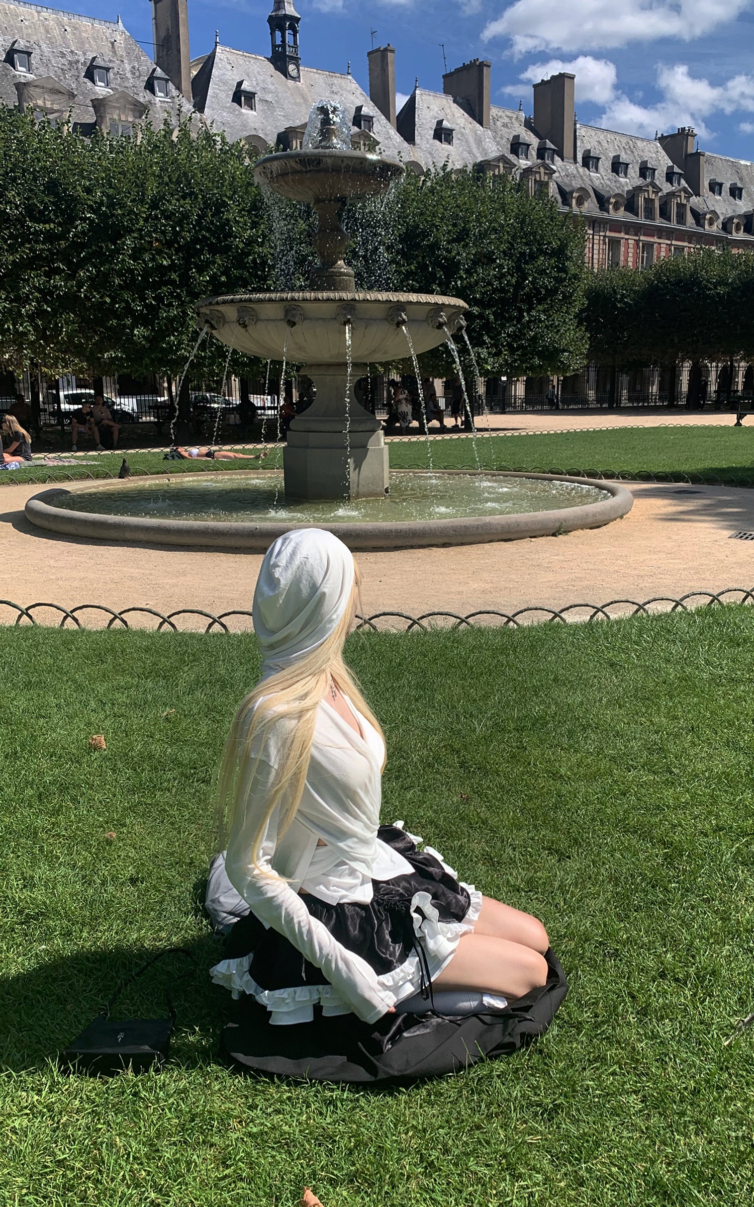 Rase le sol フード付きドレープレイヤードトップ