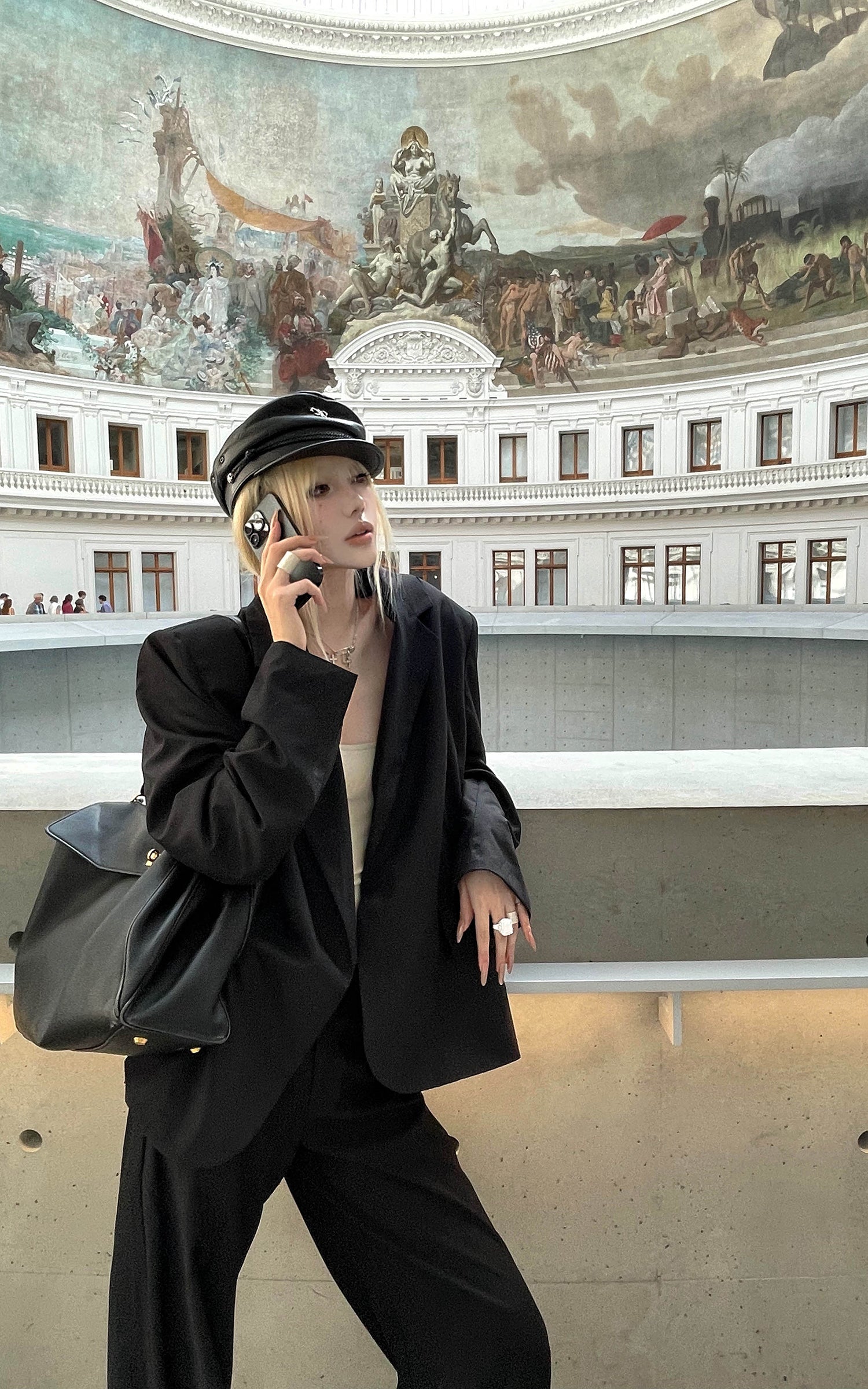 Rase le sol スーツセット リラックスストレートパンツ＆構築的ブレザー