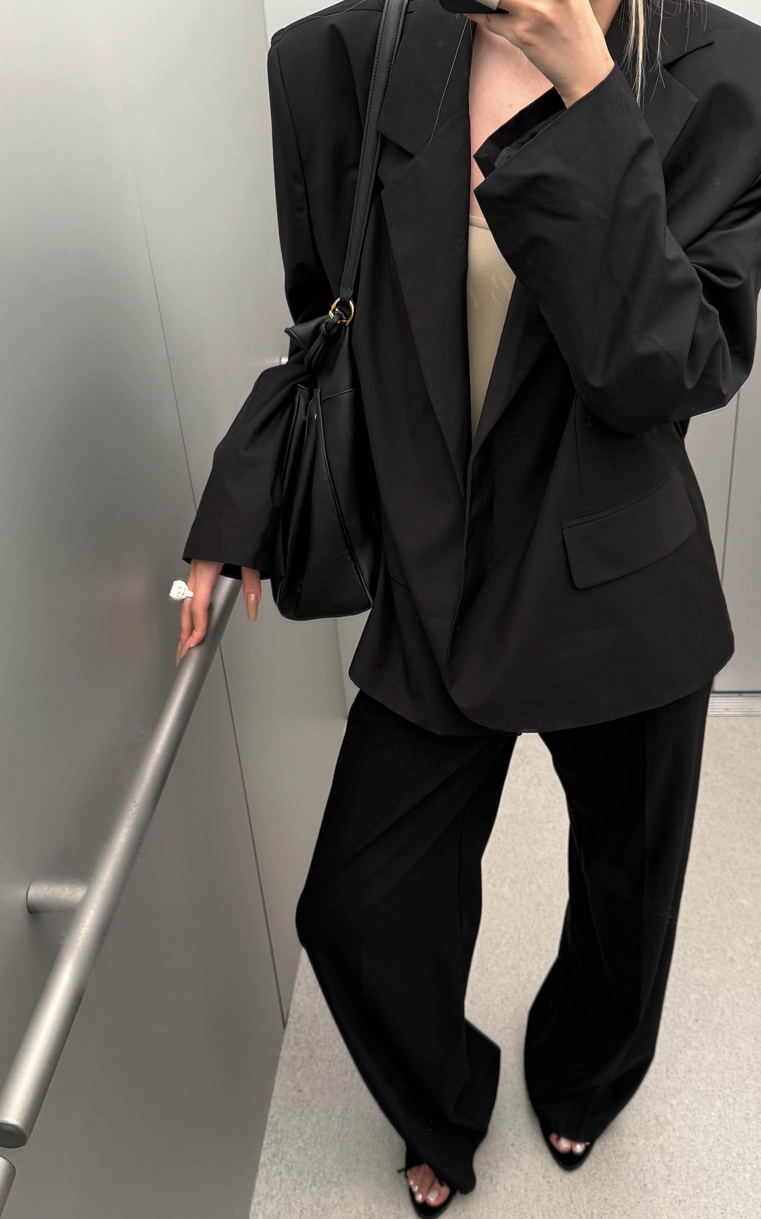 Rase le sol スーツセット リラックスストレートパンツ＆構築的ブレザー