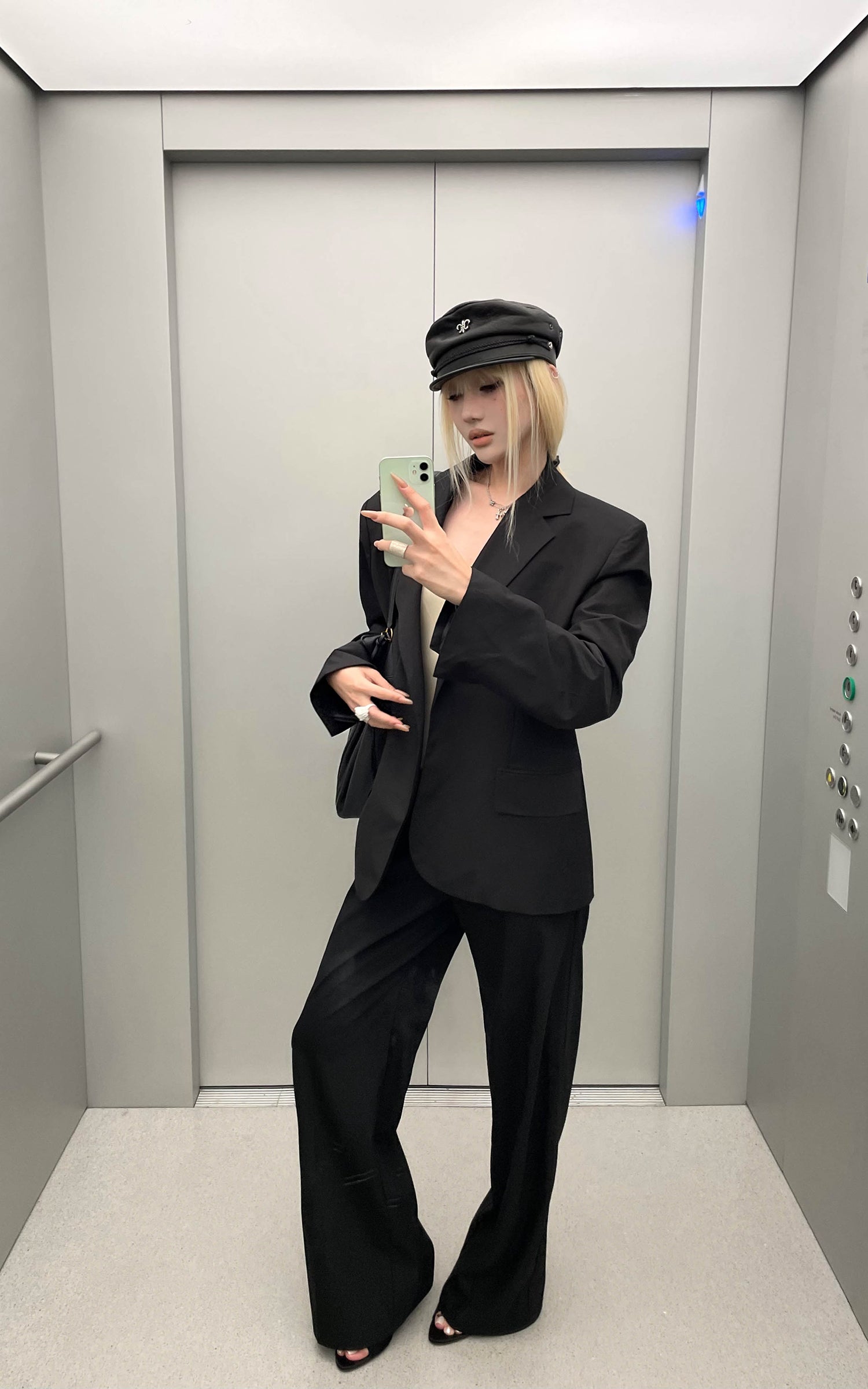 Rase le sol スーツセット リラックスストレートパンツ＆構築的ブレザー