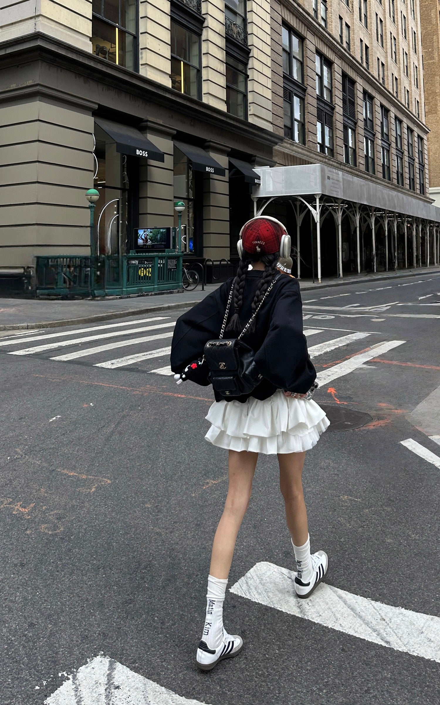 WARDEN EDGE レーストリム重ね着ミニスカート