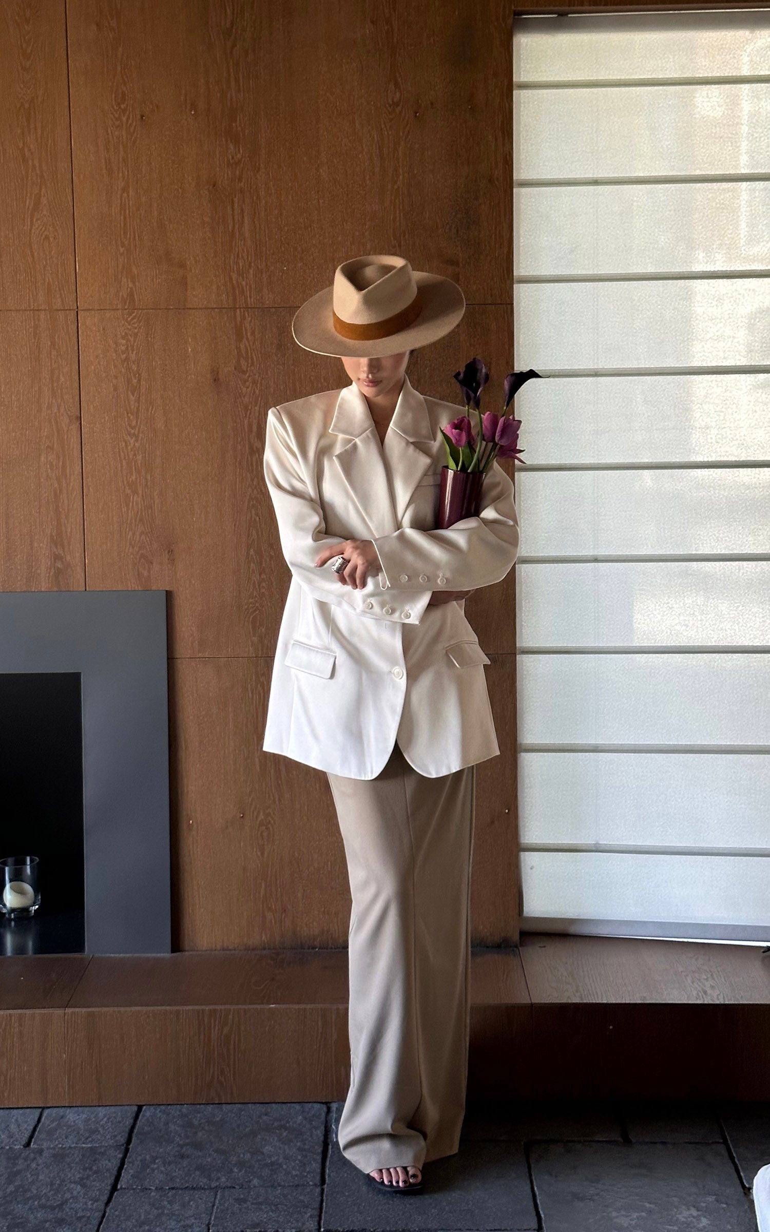 ROVENTE ハイウエストマキシスカート・美しいシルエット＆バックスリット