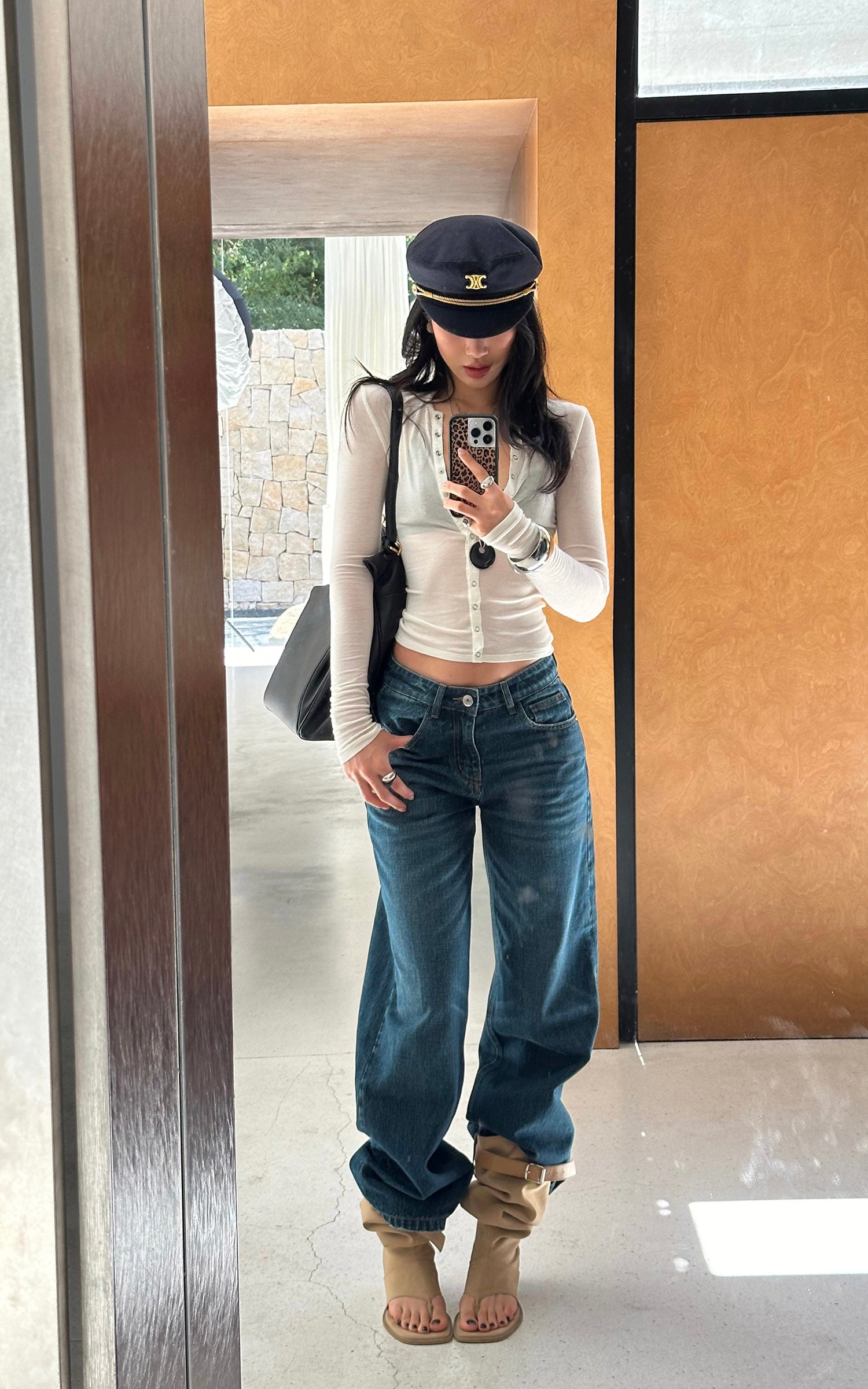 ROVENTE Sheer Snap Cardigan &amp; Lace Bralette Set