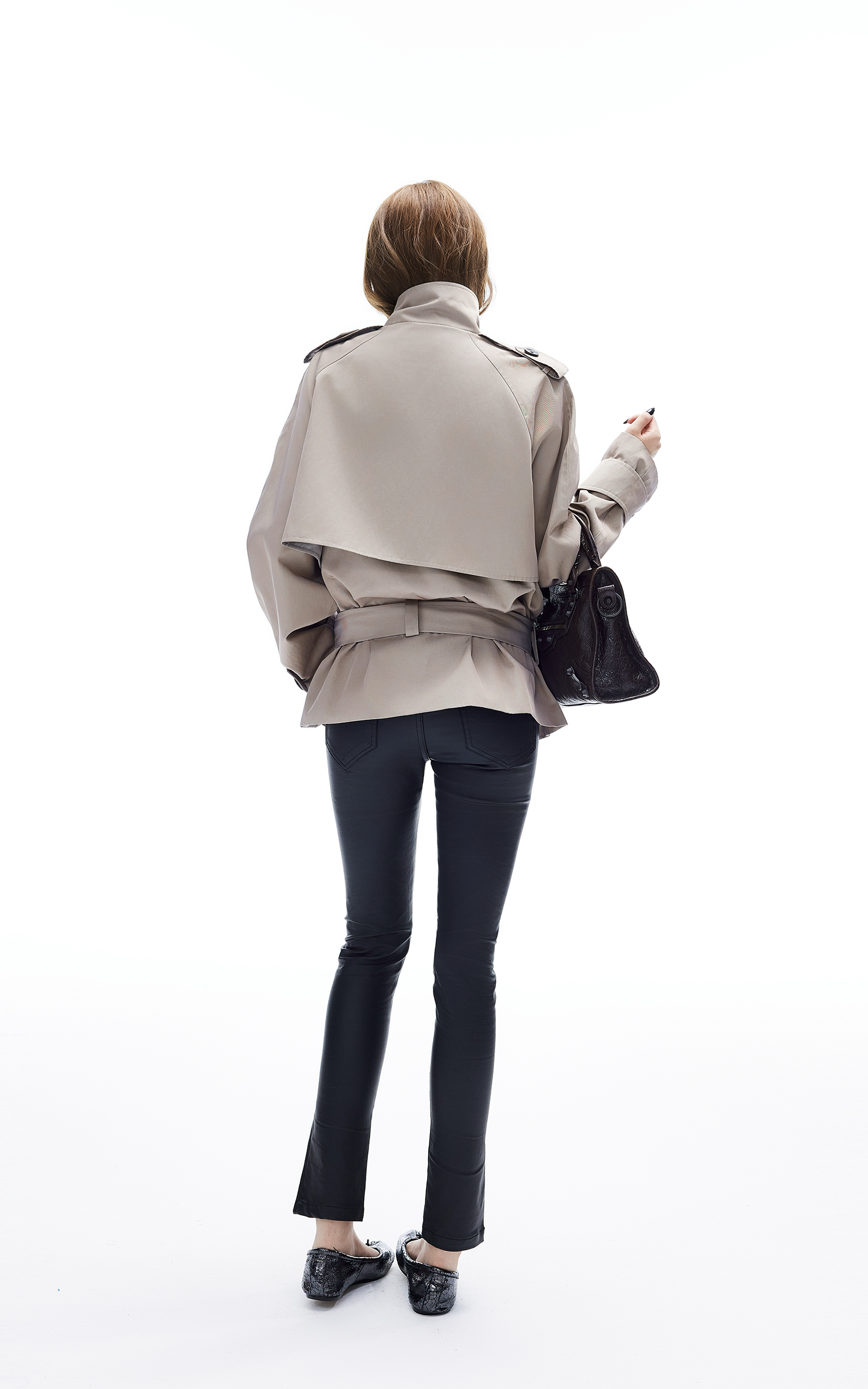 IAMXIAA Belted Short Trench Coat