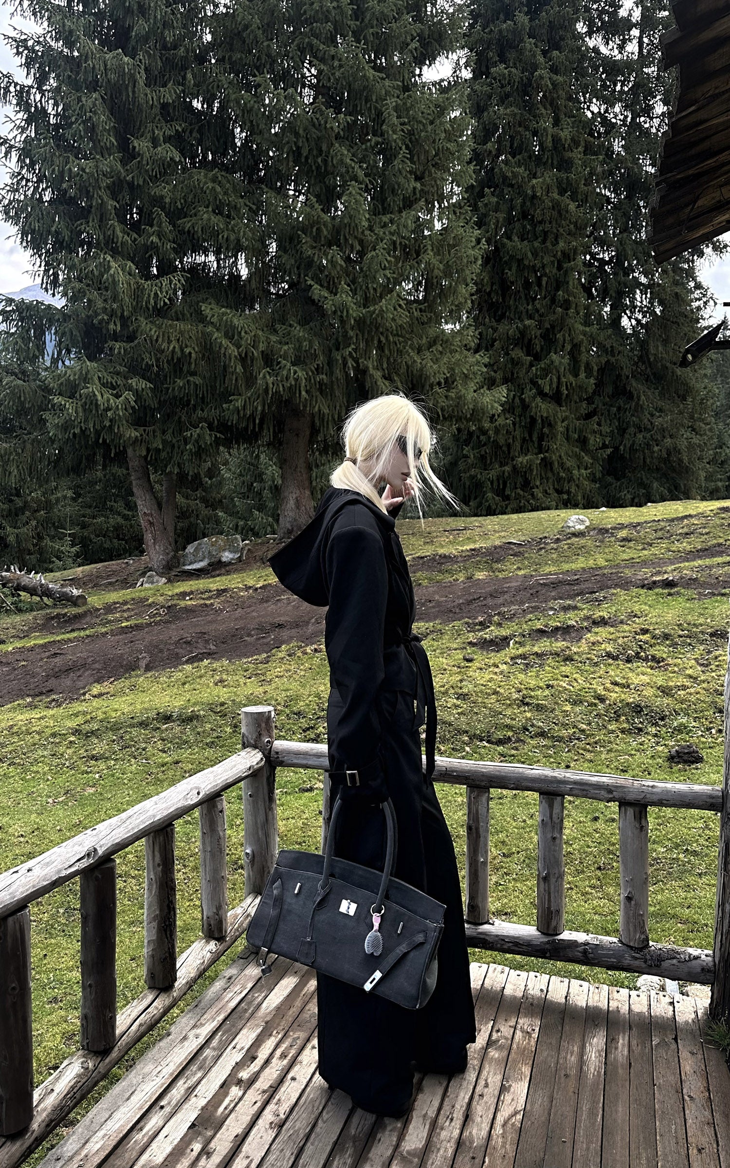 Rase le sol Pleated Wide-Leg Structured Pants