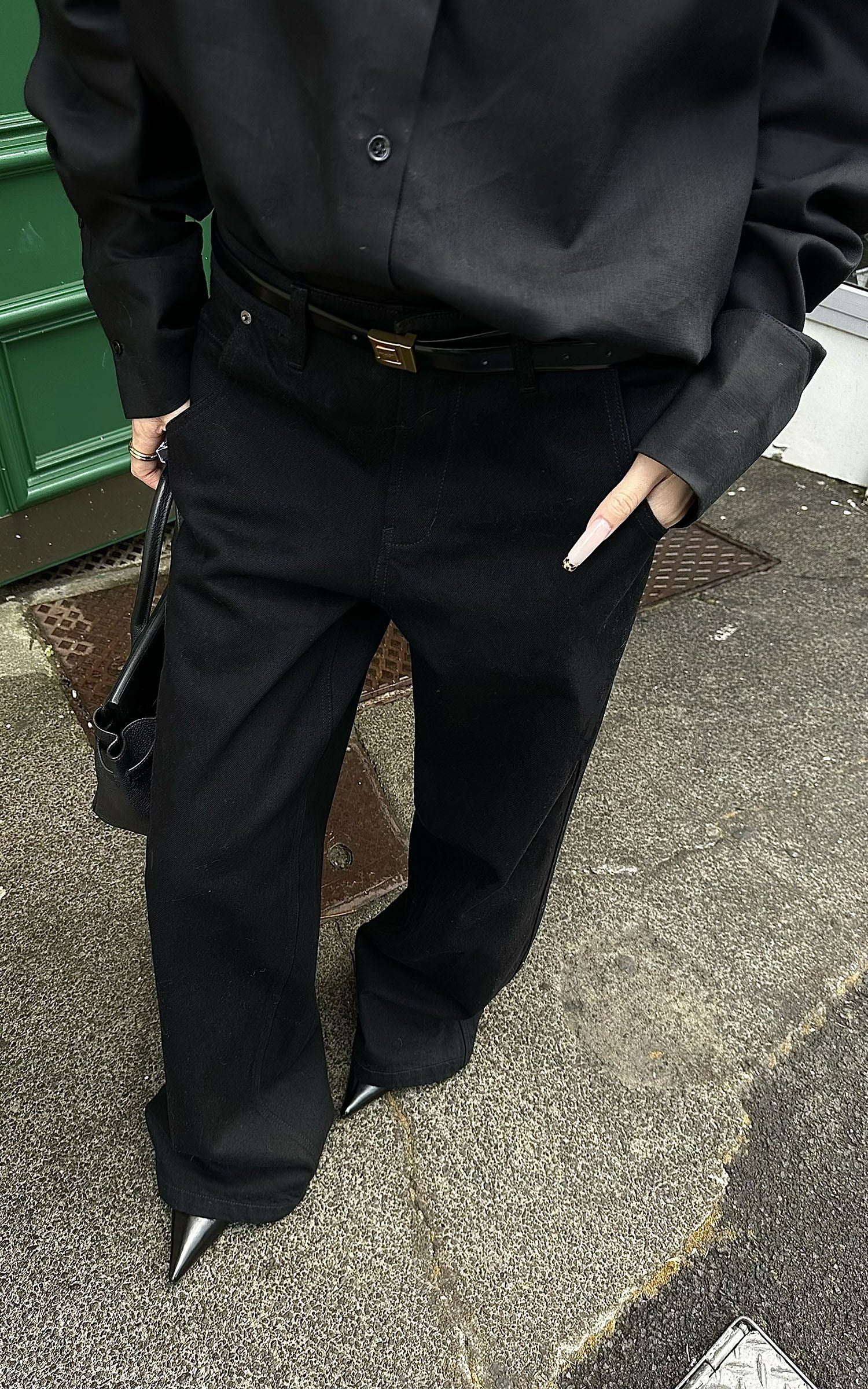 0122stepll ヴィンテージ ストレートレッグ トラウザーズ