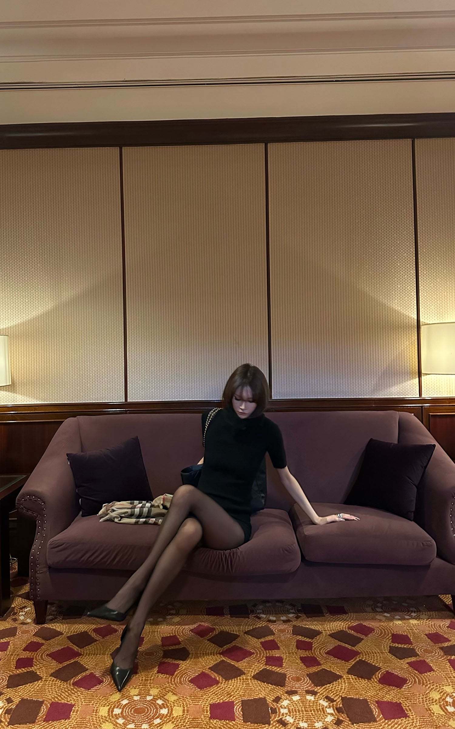 0122stepll ハイネックショートスリーブニットトップ