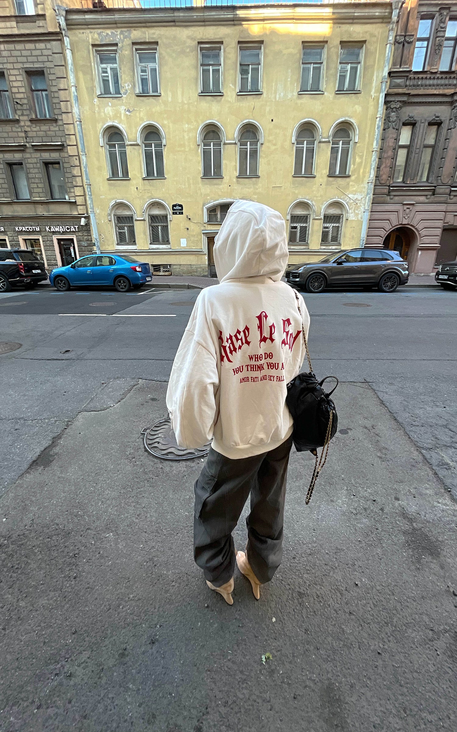 Rase le sol ユーティリティポケット付きスカルプトスリーブフーディ