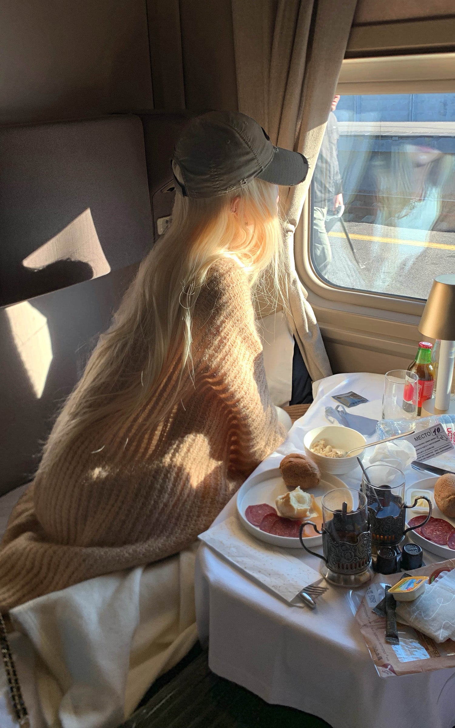 Rase le sol カーブヘムドロップショルダー ニットカーディガン