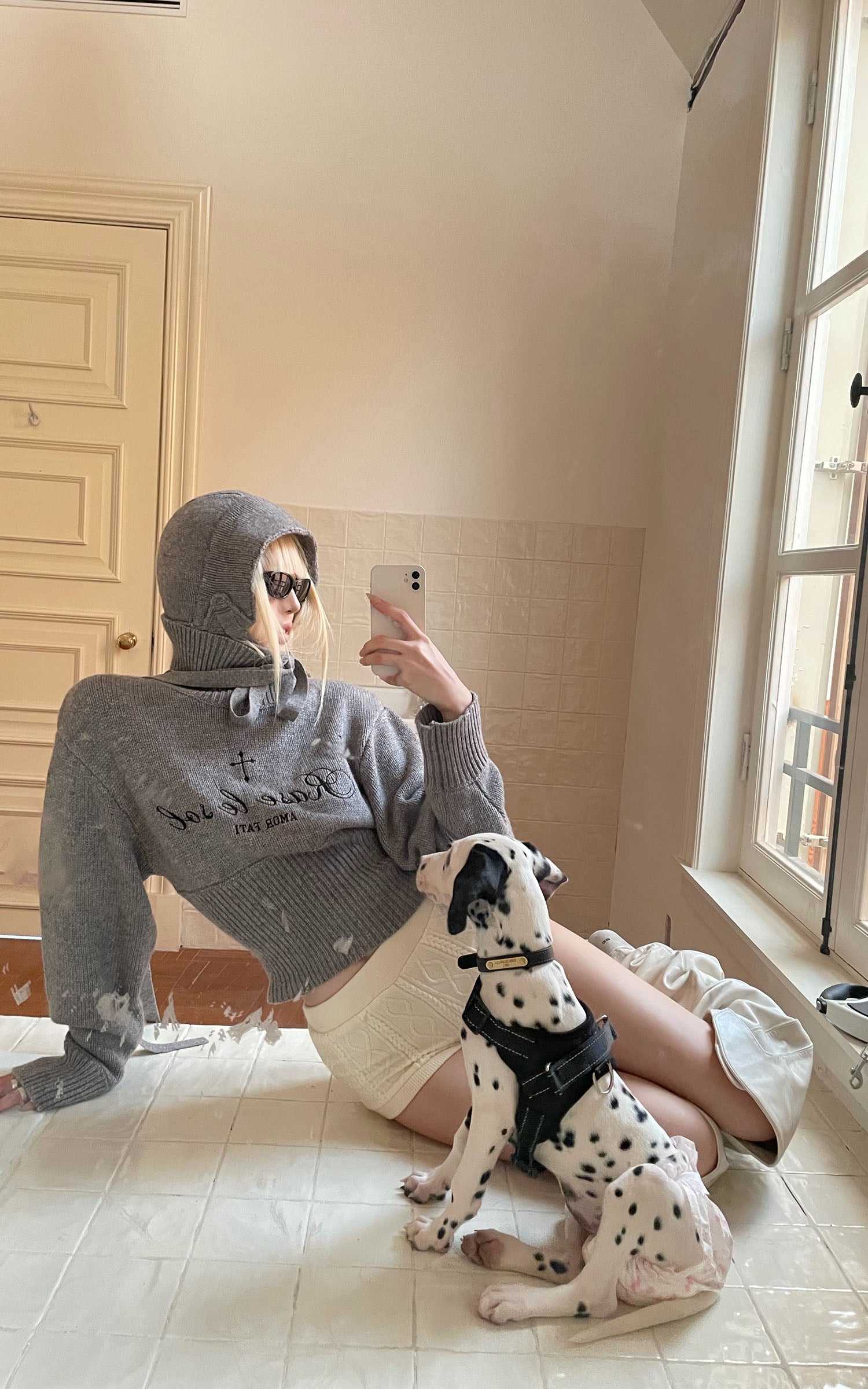 Rase le sol クロップドタートルネックセーター