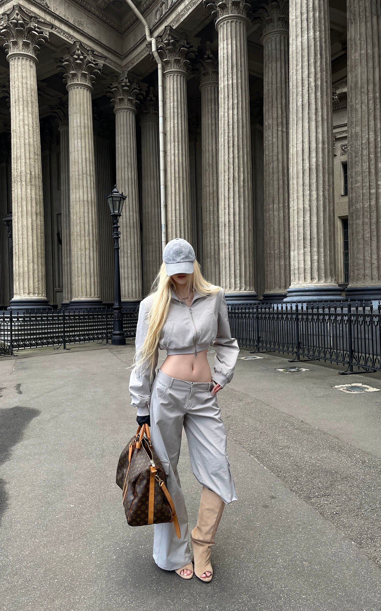 Rase le sol ユーティリティジャケットとワイドレッグカーゴパンツセット