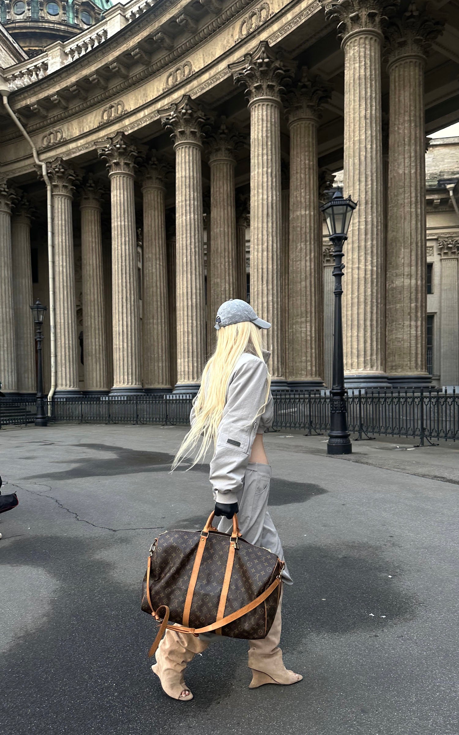 Rase le sol ユーティリティジャケットとワイドレッグカーゴパンツセット