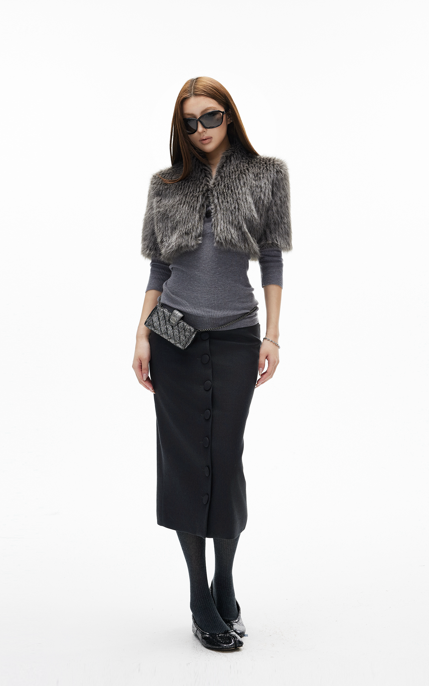 IAMXIAA Faux Fur Cropped Jacket