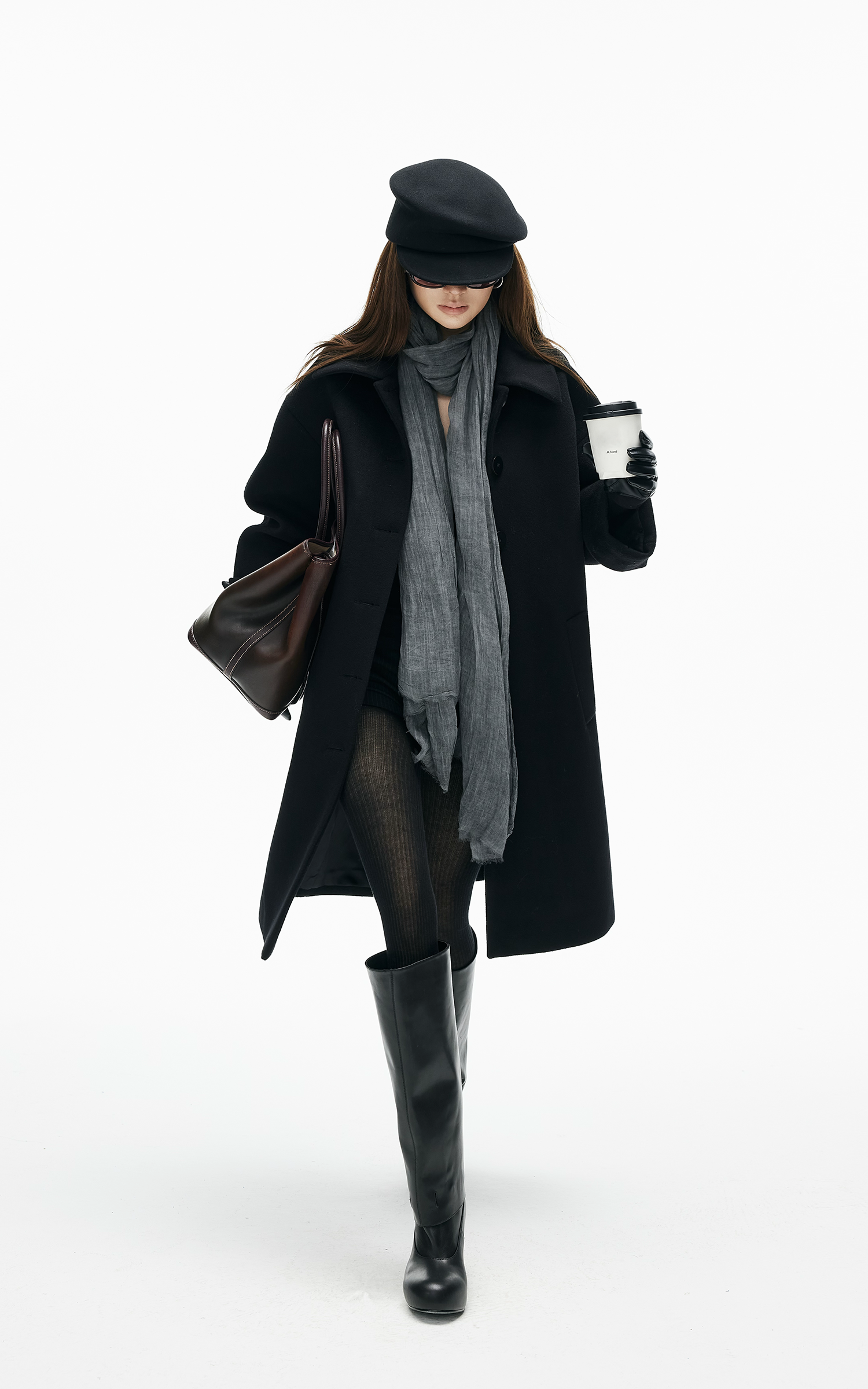 IAMXIAA Minimal Wool Coat with Clean Lines