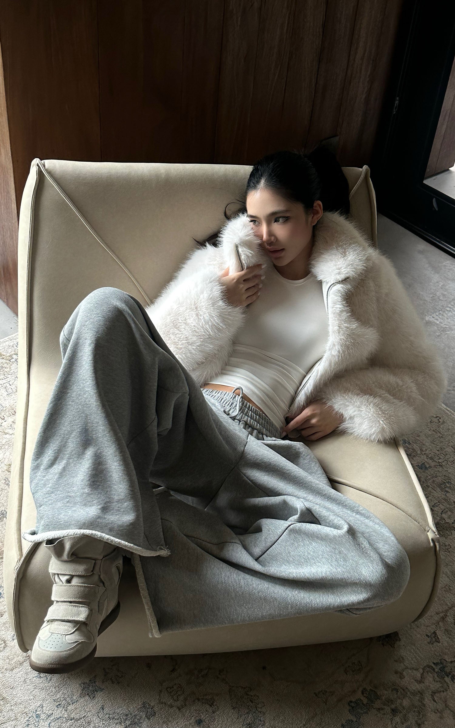 ROVENTE イージーワイドレッグスウェットパンツ