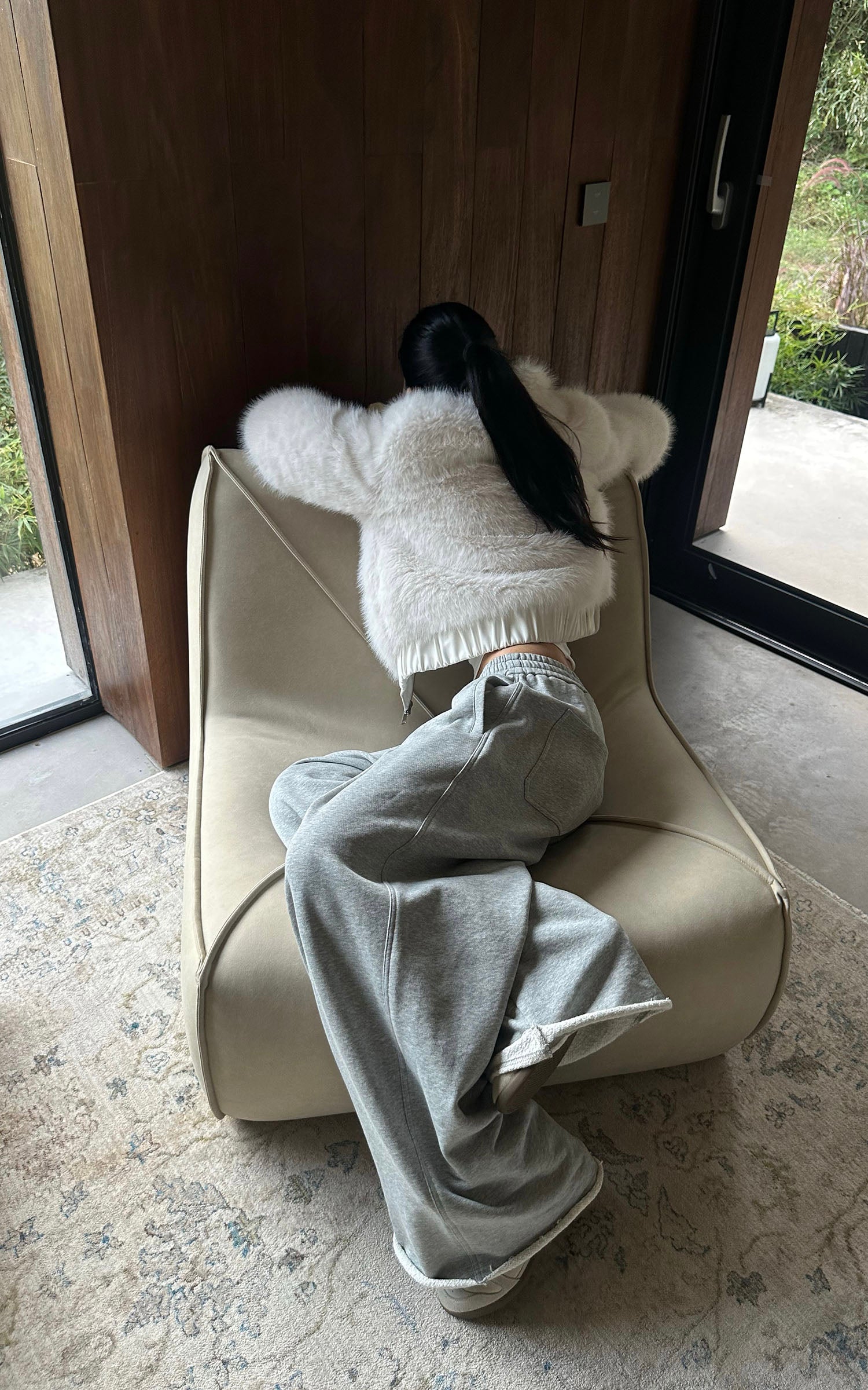 ROVENTE イージーワイドレッグスウェットパンツ