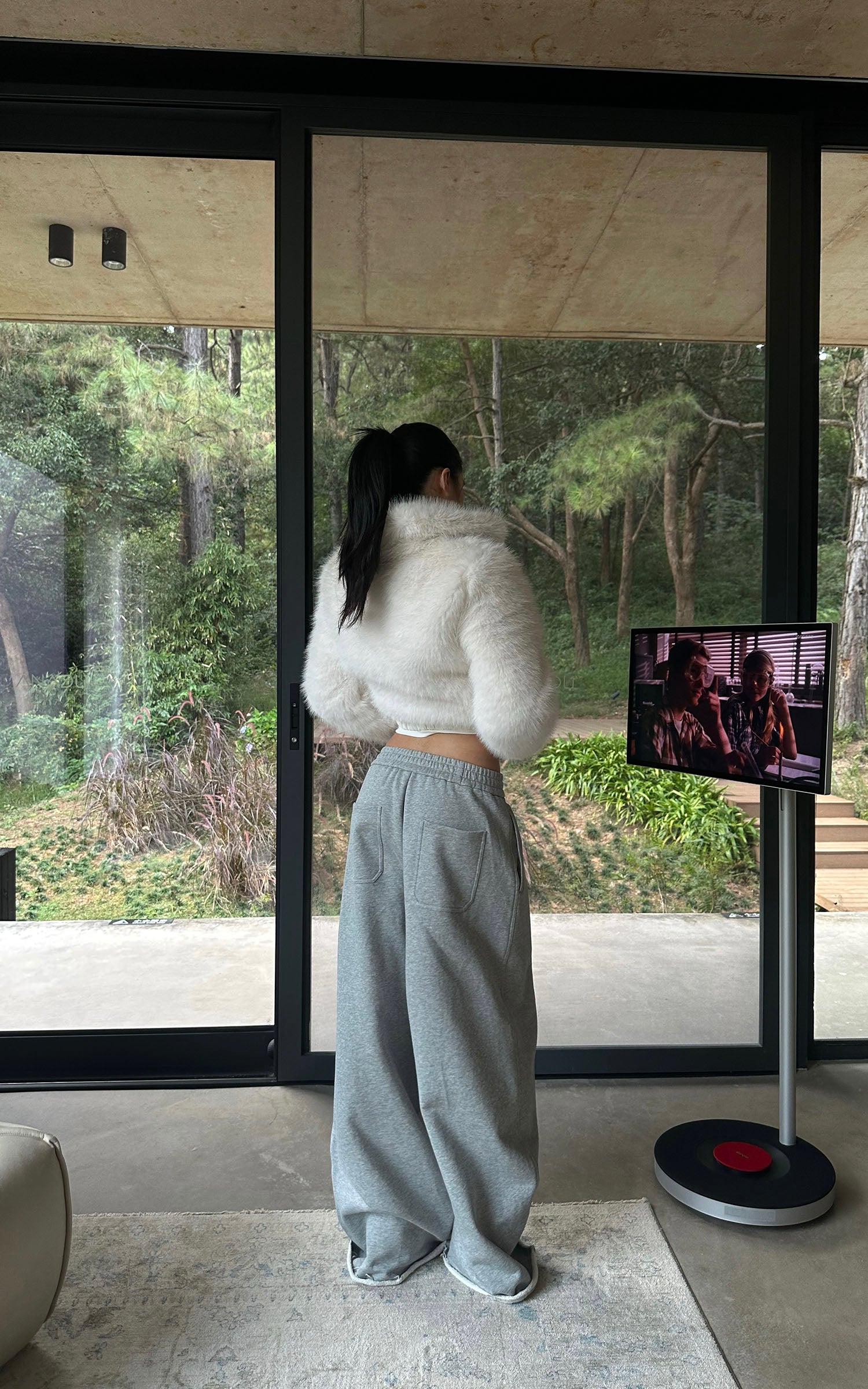 ROVENTE イージーワイドレッグスウェットパンツ