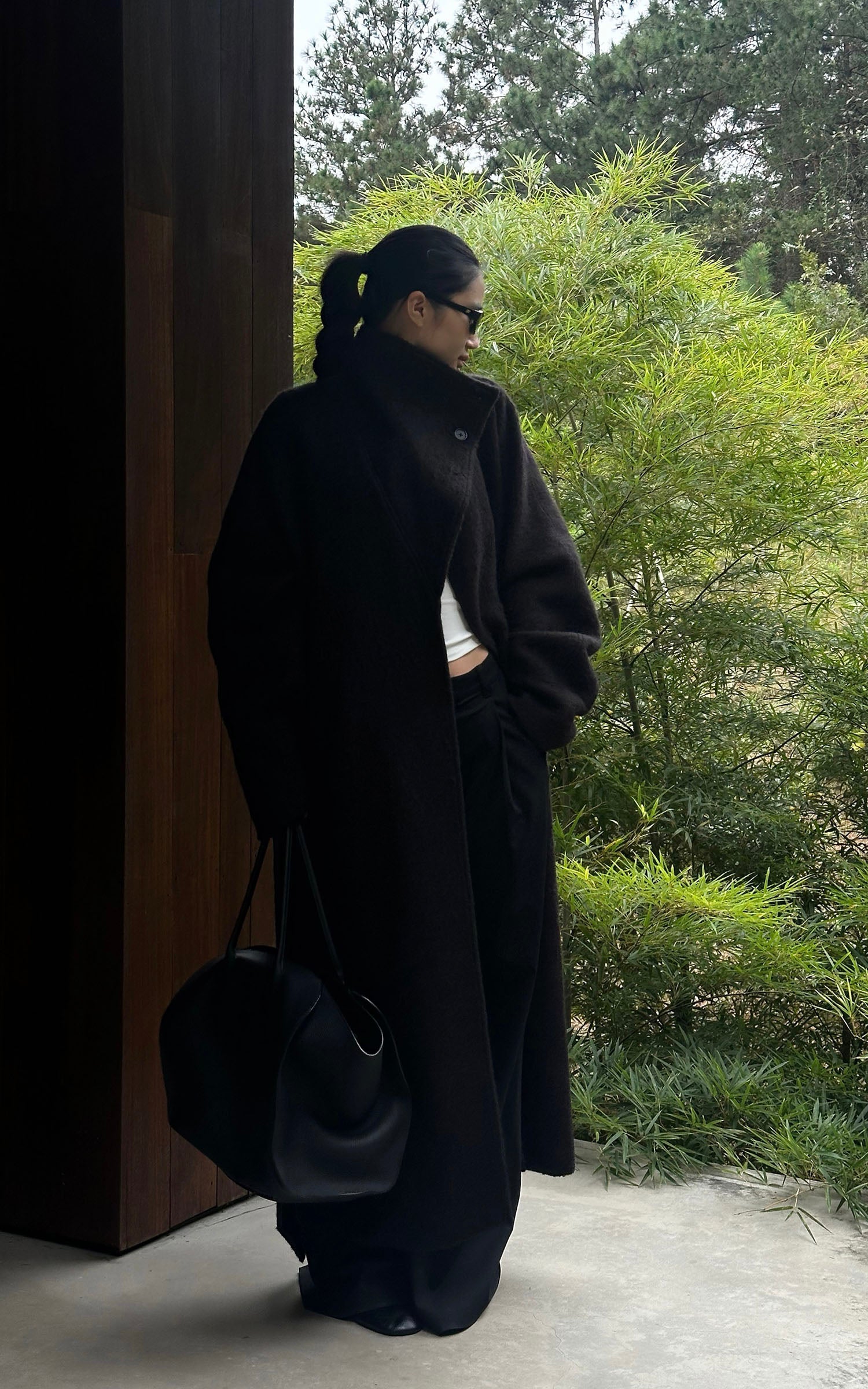 ROVENTE ワイドレッグハイライズトラウザーズ