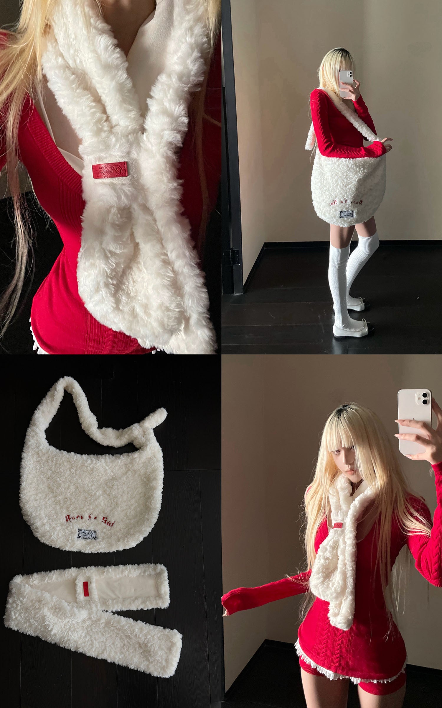 Rase le sol フィットケーブルセーター3点セット（ショートパンツとレイヤードレーストリムキャミ付き）