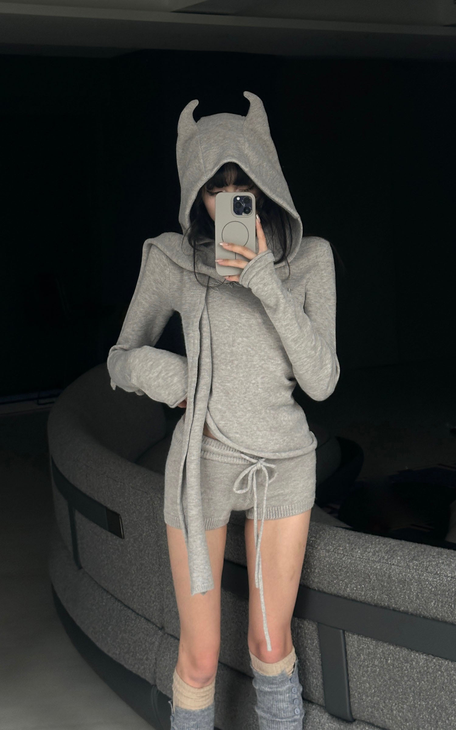 WARDEN EDGE ニットデビルホーントップ＆ショーツセット