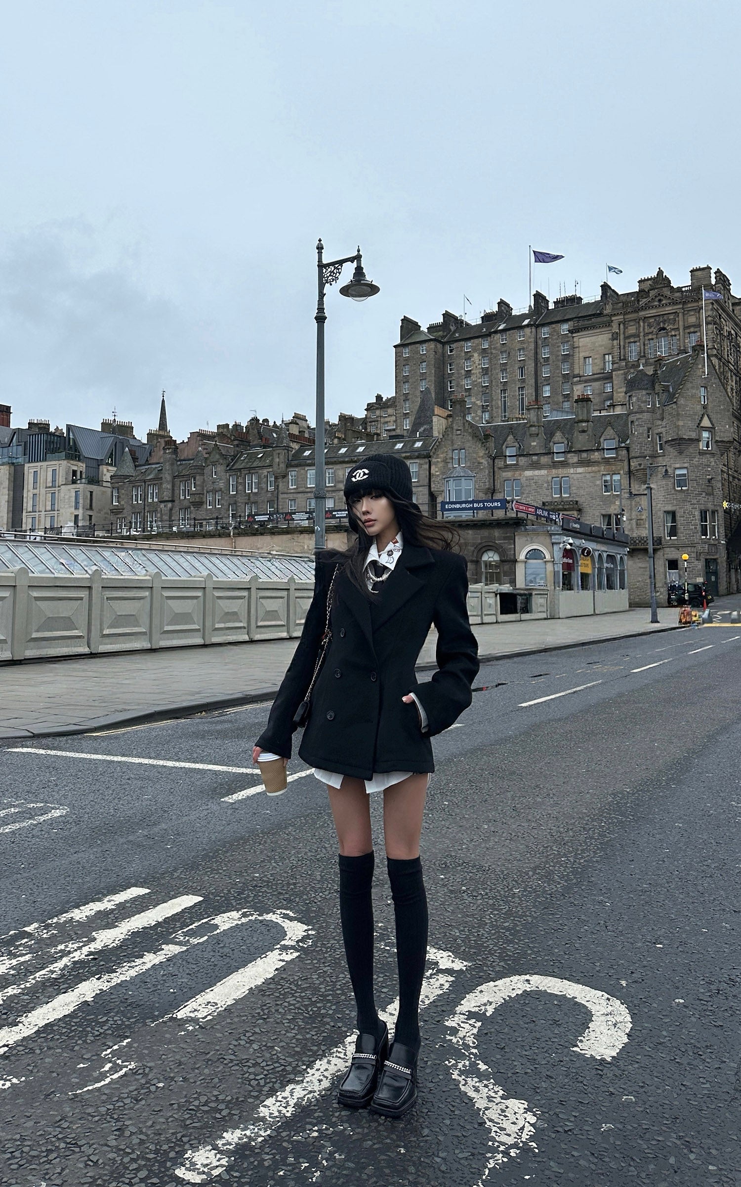 WARDEN EDGE 彫刻的なダブルブレストブレザー