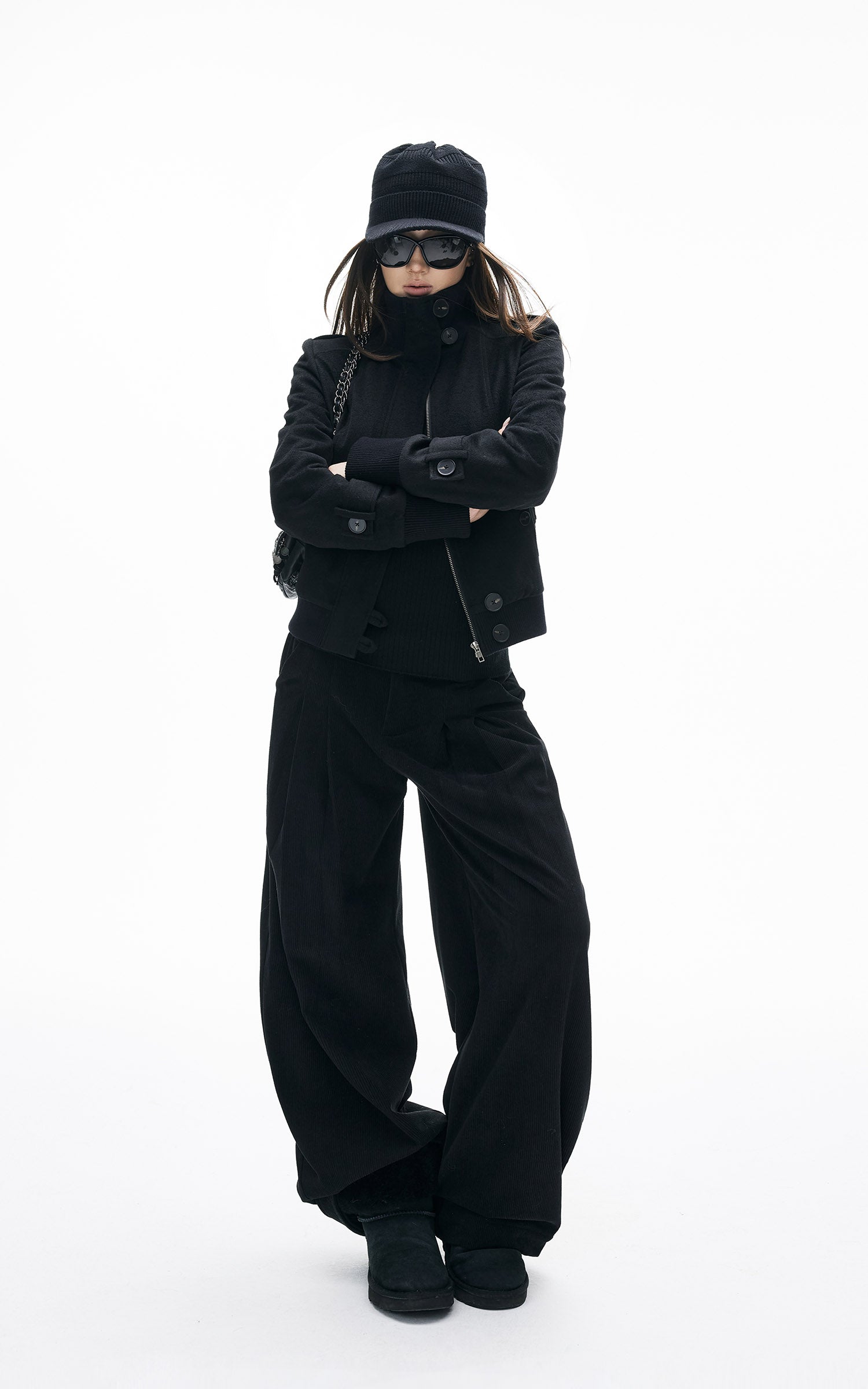 IAMXIAA Wool Cropped Military Jacket