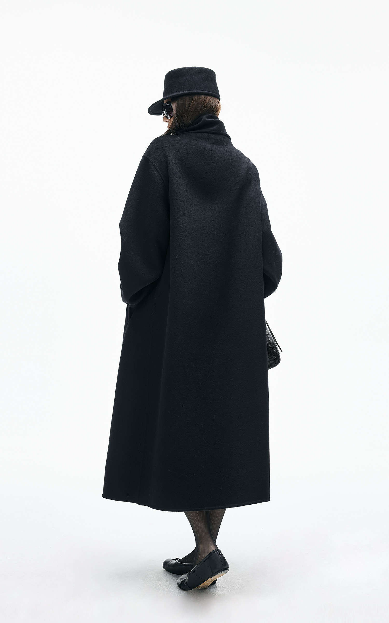 IAMXIAA Asymmetrical Collar Long Coat