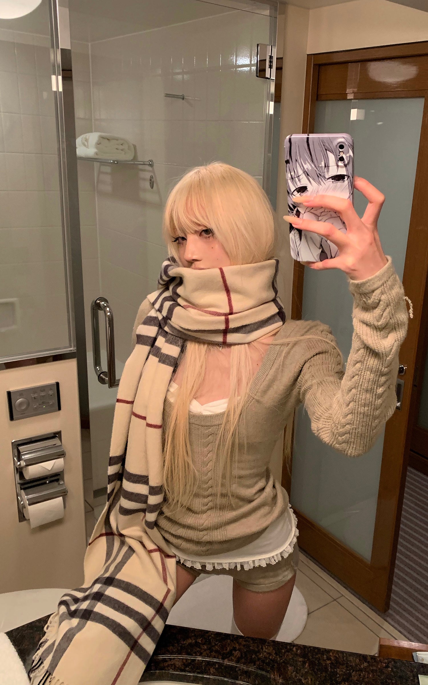 Rase le sol ミニマリストニット三点セット スリムセーター ショートパンツとキャミソール