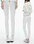 IAMXIAA スキニーローライズホワイトデニムジーンズ