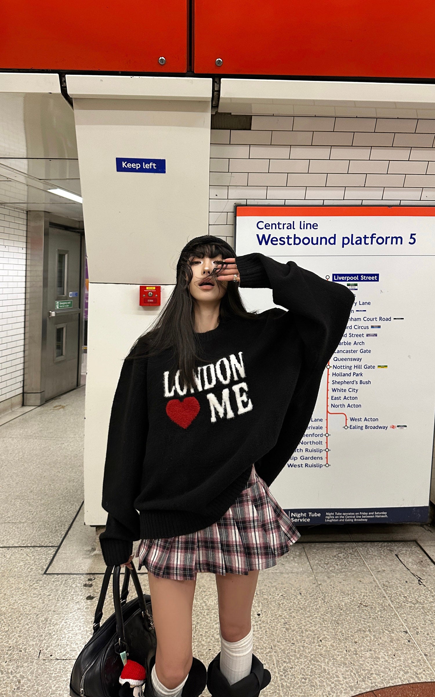 WARDEN EDGE チェックプリーツミニスカート