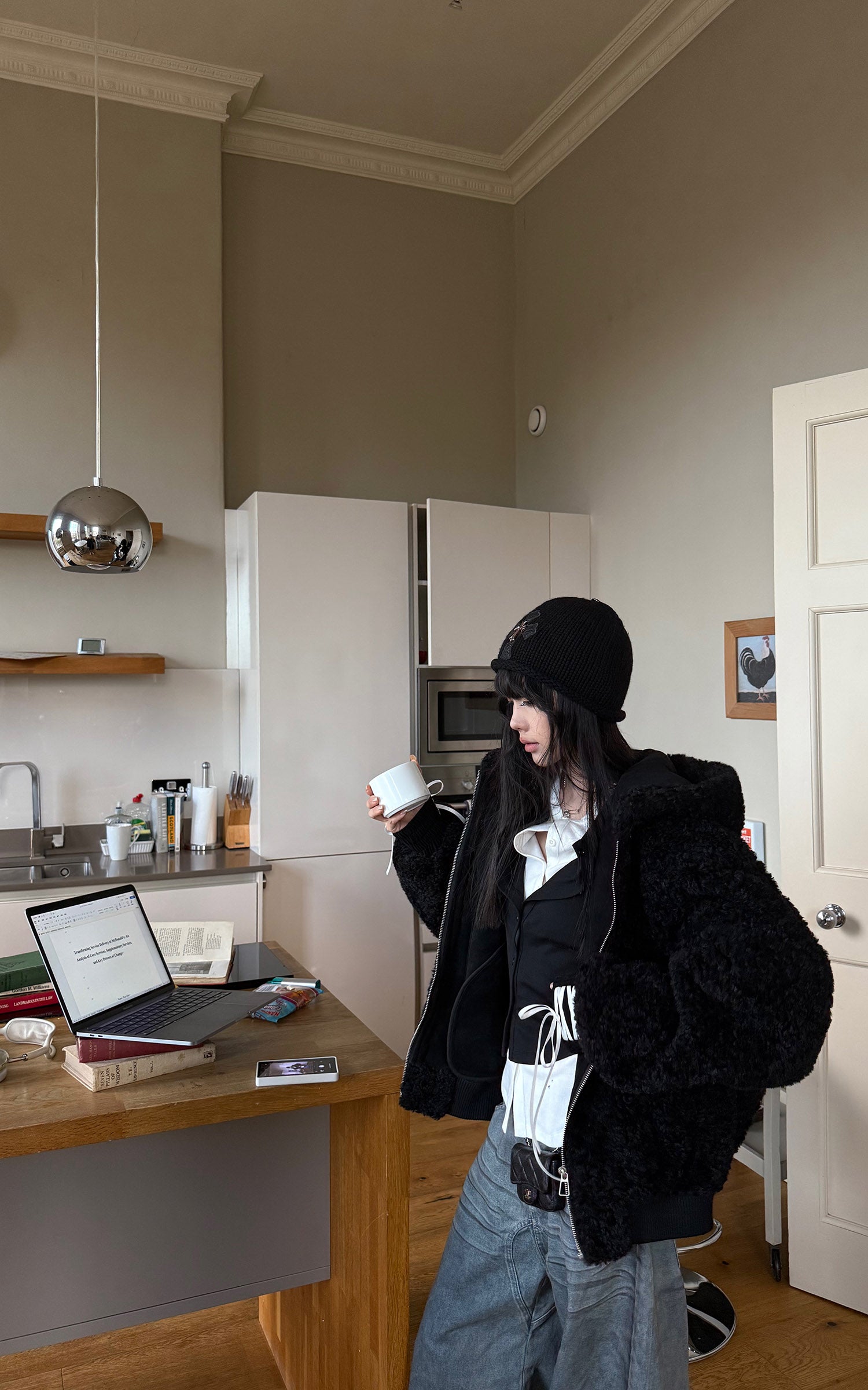 WARDEN EDGE レイヤードVネック長袖トップ