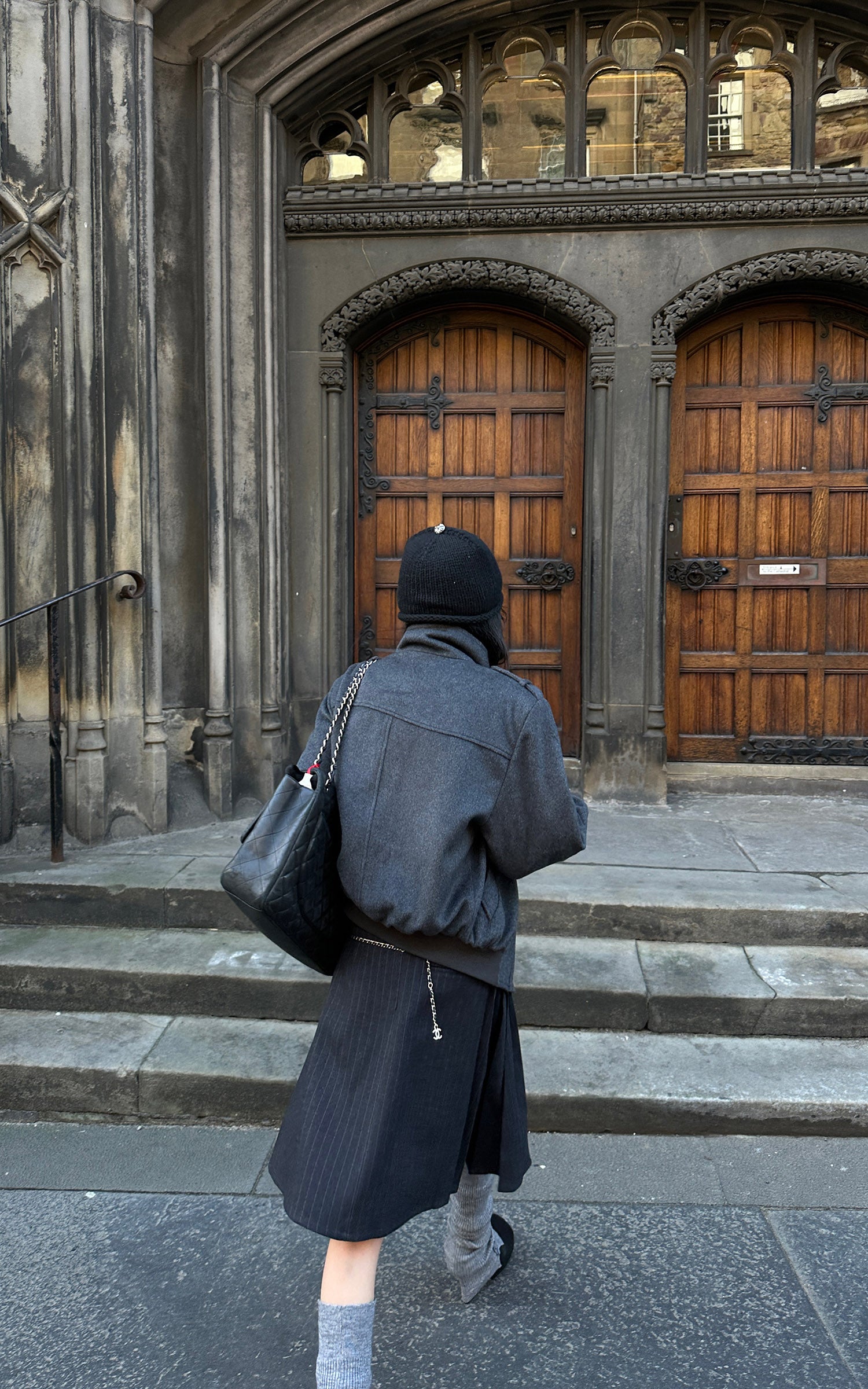 WARDEN EDGE プリーツピンストライプスカート