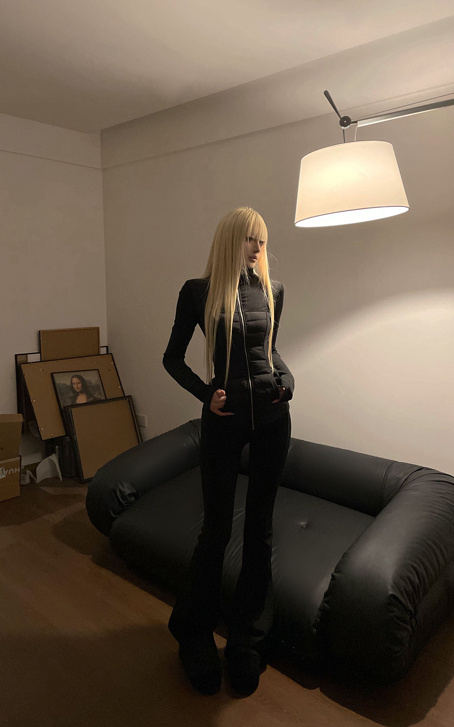 Rase le sol High-Waisted Stretch Flared Pants