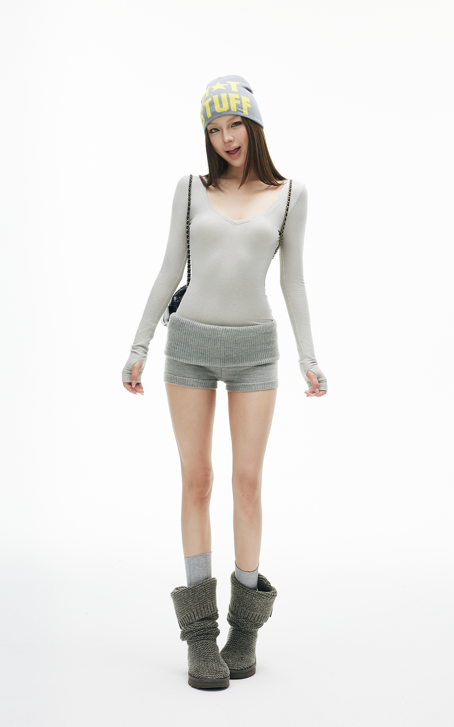 IAMXIAA リブニットローライズショーツ