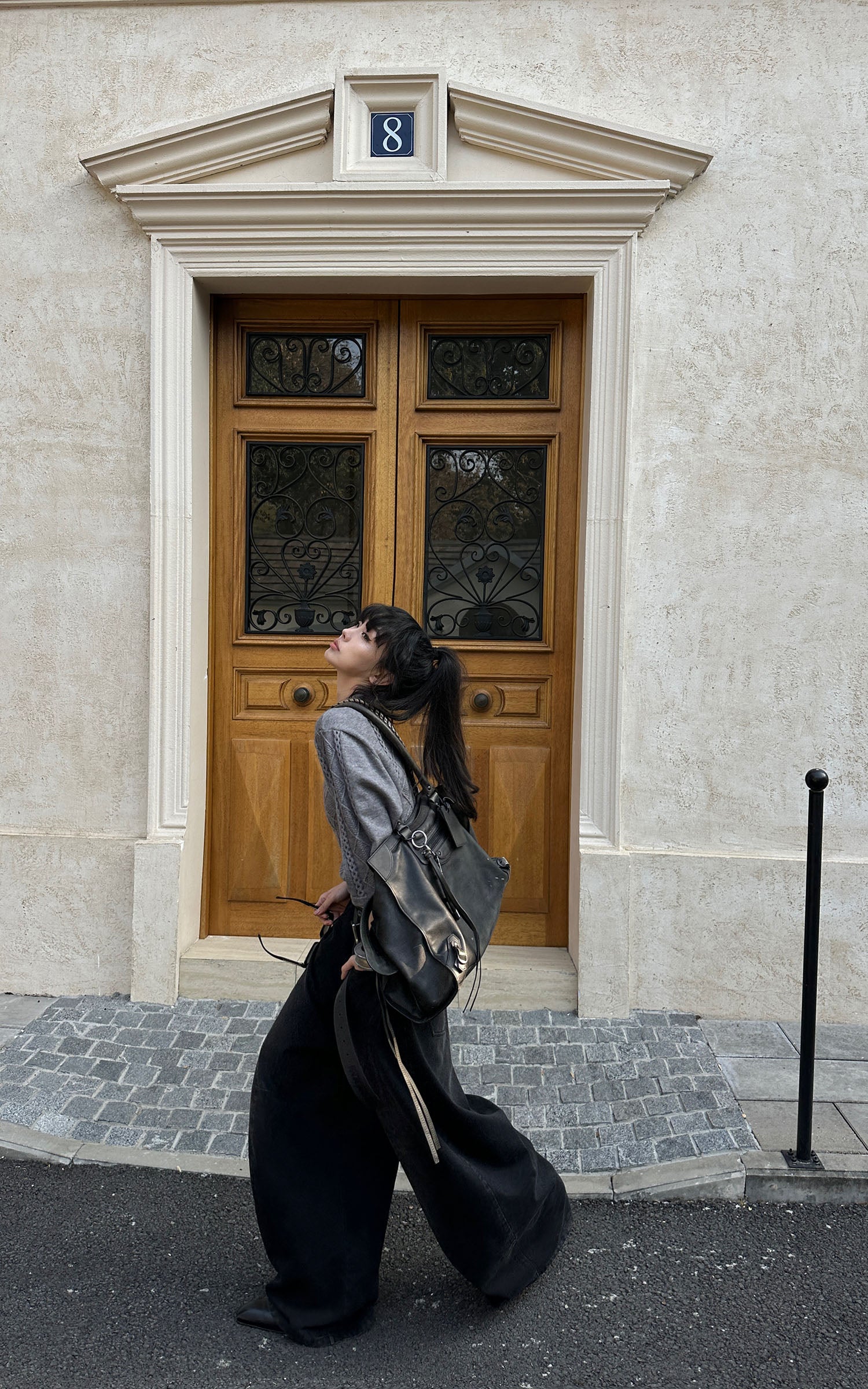 WARDEN EDGE 立体ケーブル編みクロップドセーター