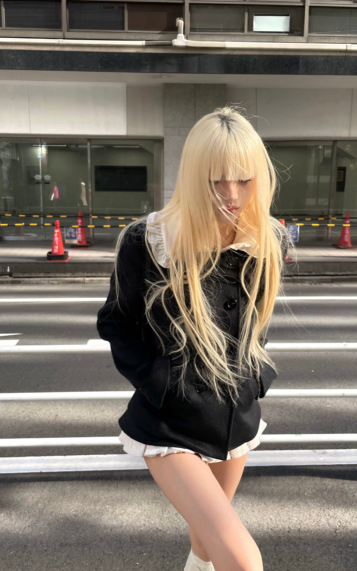 Rase le sol ウールジャケット＆レイヤードミニスカートセット