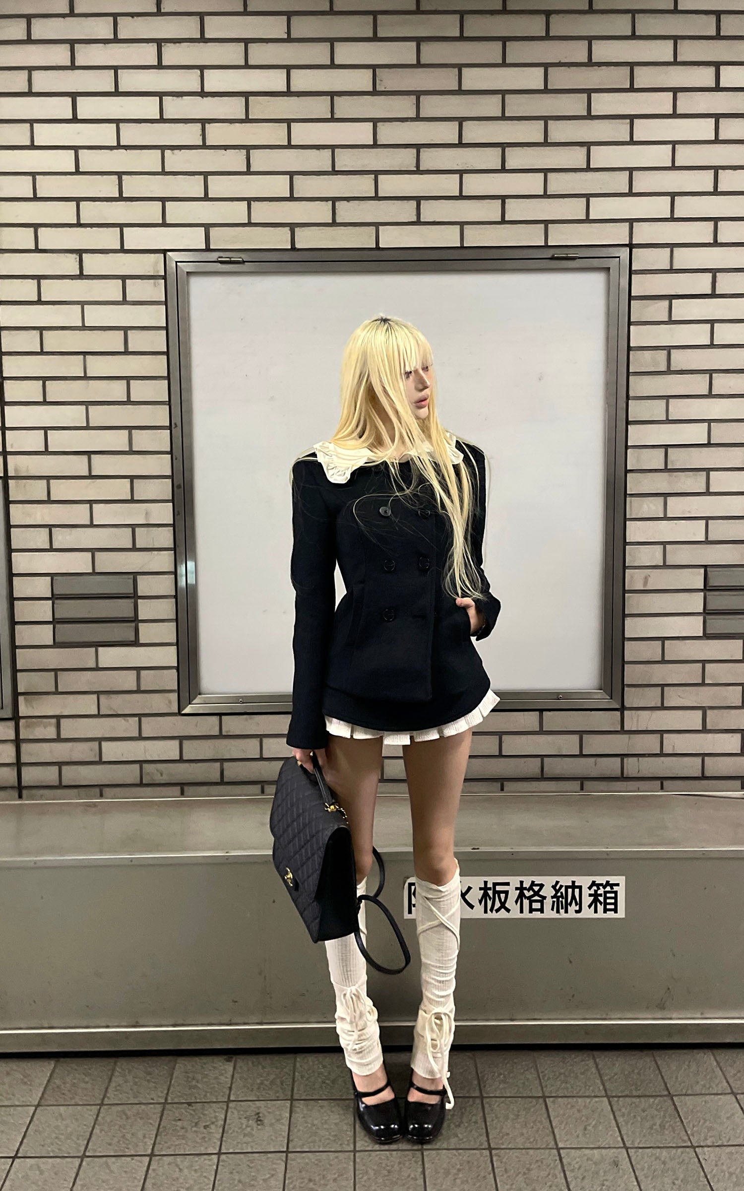 Rase le sol ウールジャケット＆レイヤードミニスカートセット