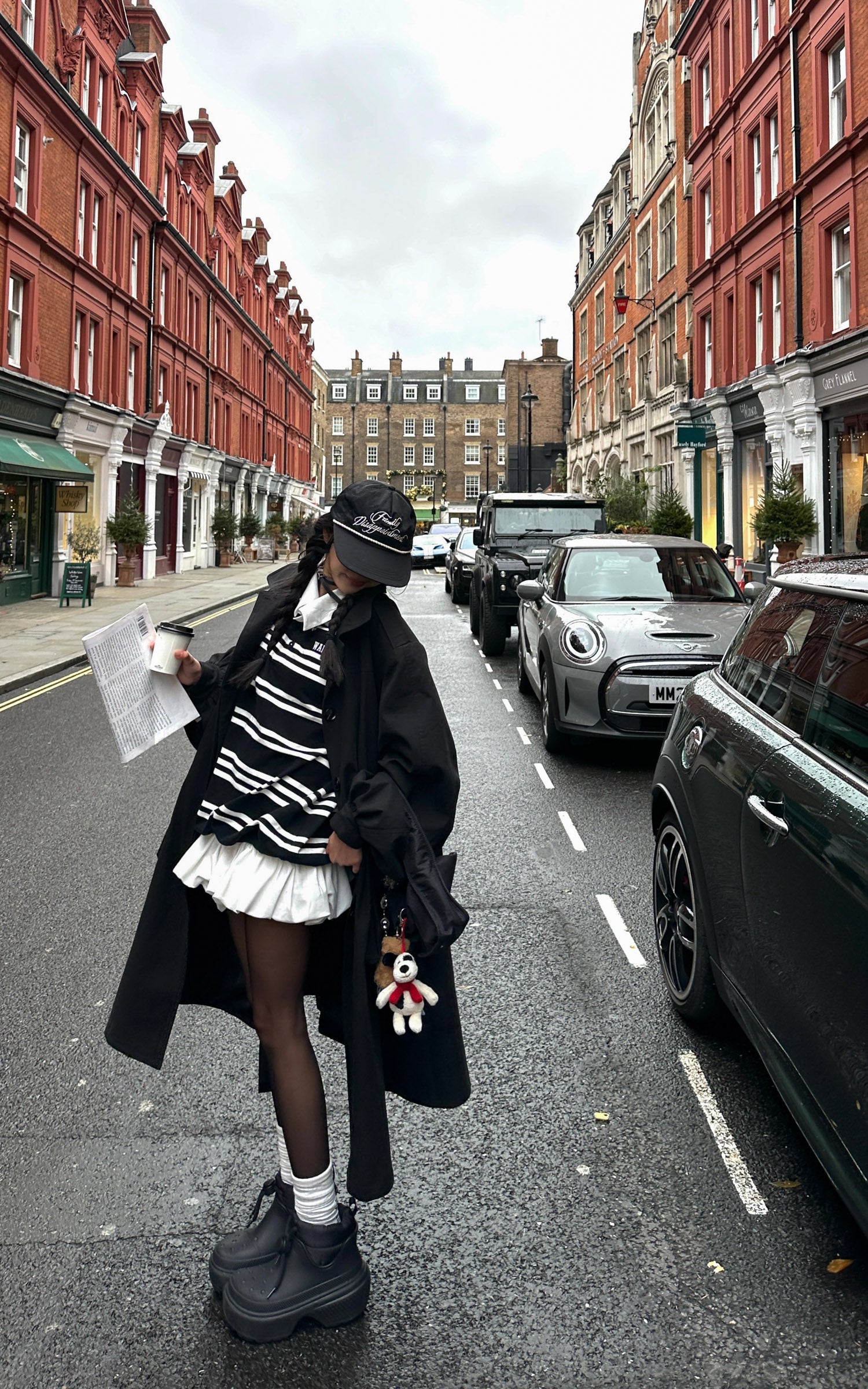 WARDEN EDGE Black Striped Polo Knit T-Shirt - PINKPARKS