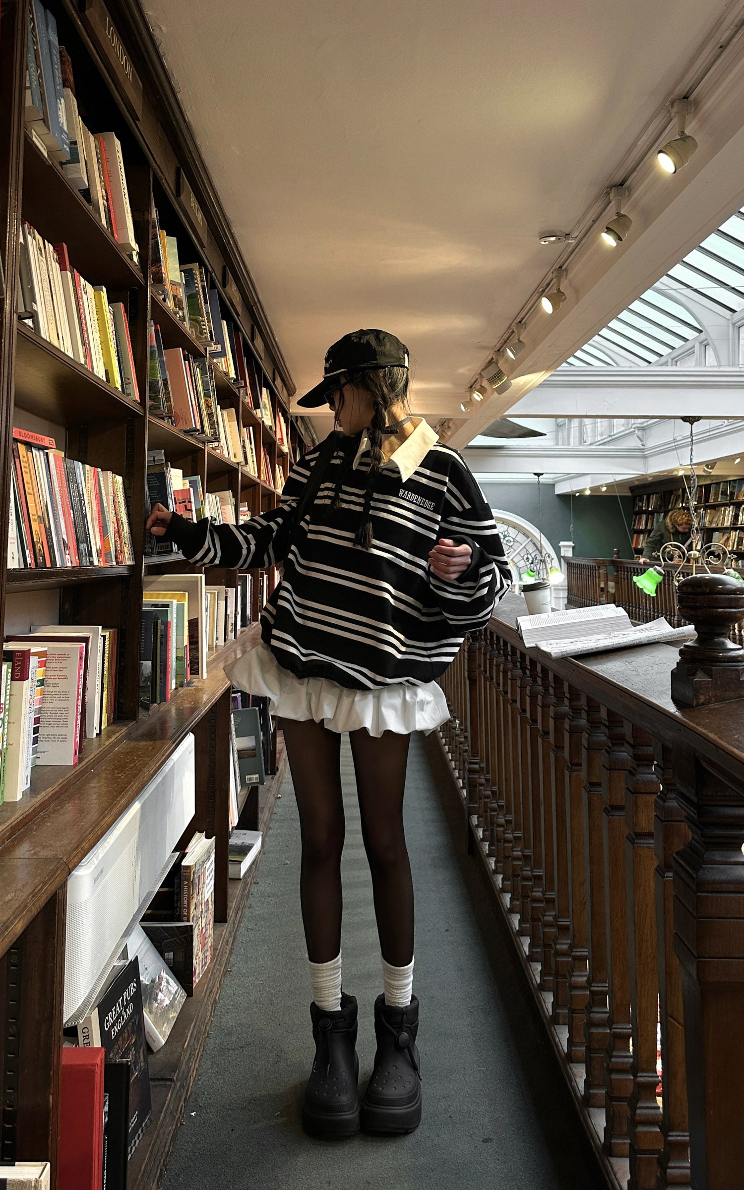 WARDEN EDGE Black Striped Polo Knit T-Shirt - PINKPARKS