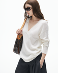 IAMXIAA Relaxed V-Neck Knit Sweater