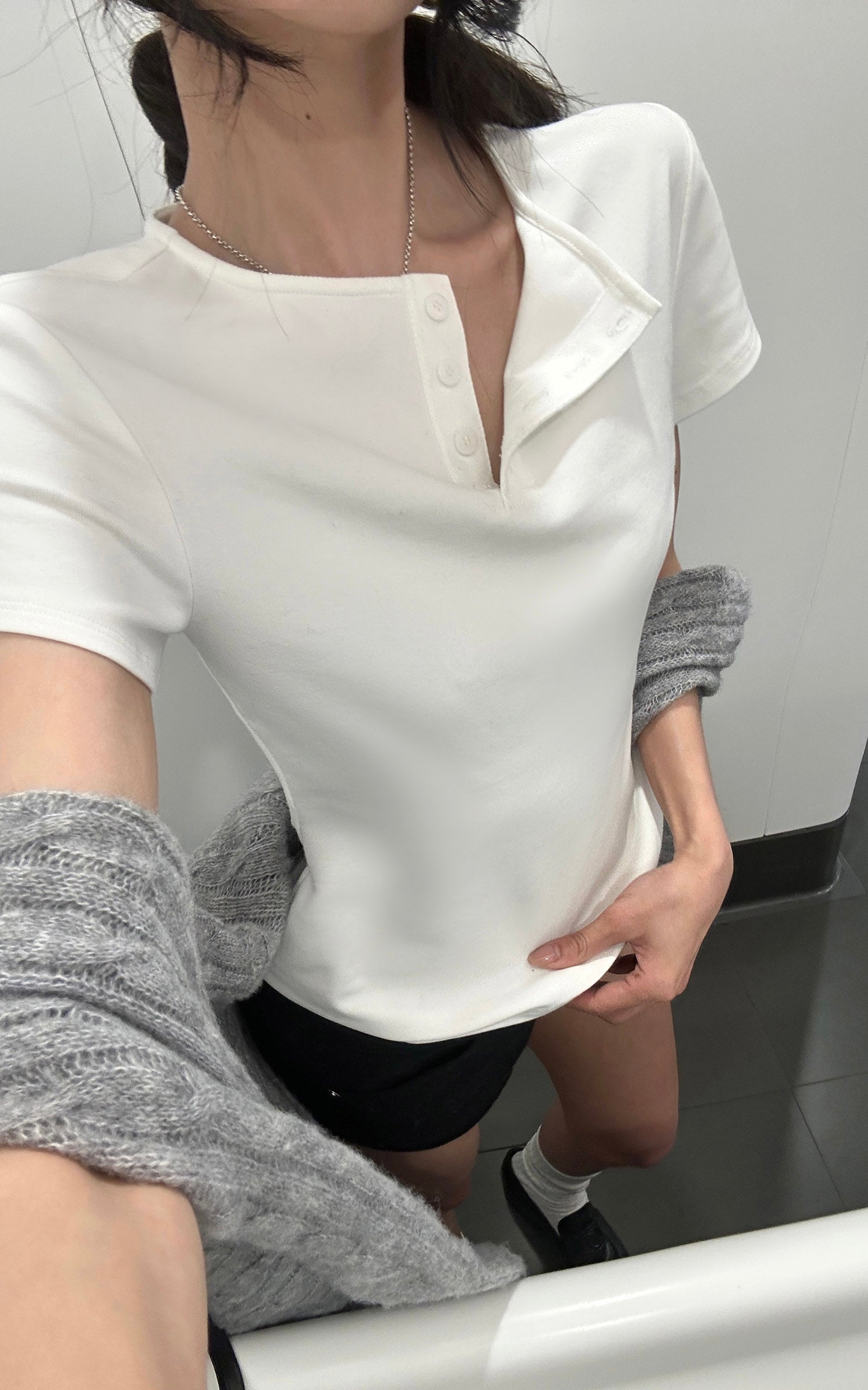 WARDEN EDGE デコンストラクト ヘンリー フィット 半袖Tシャツ