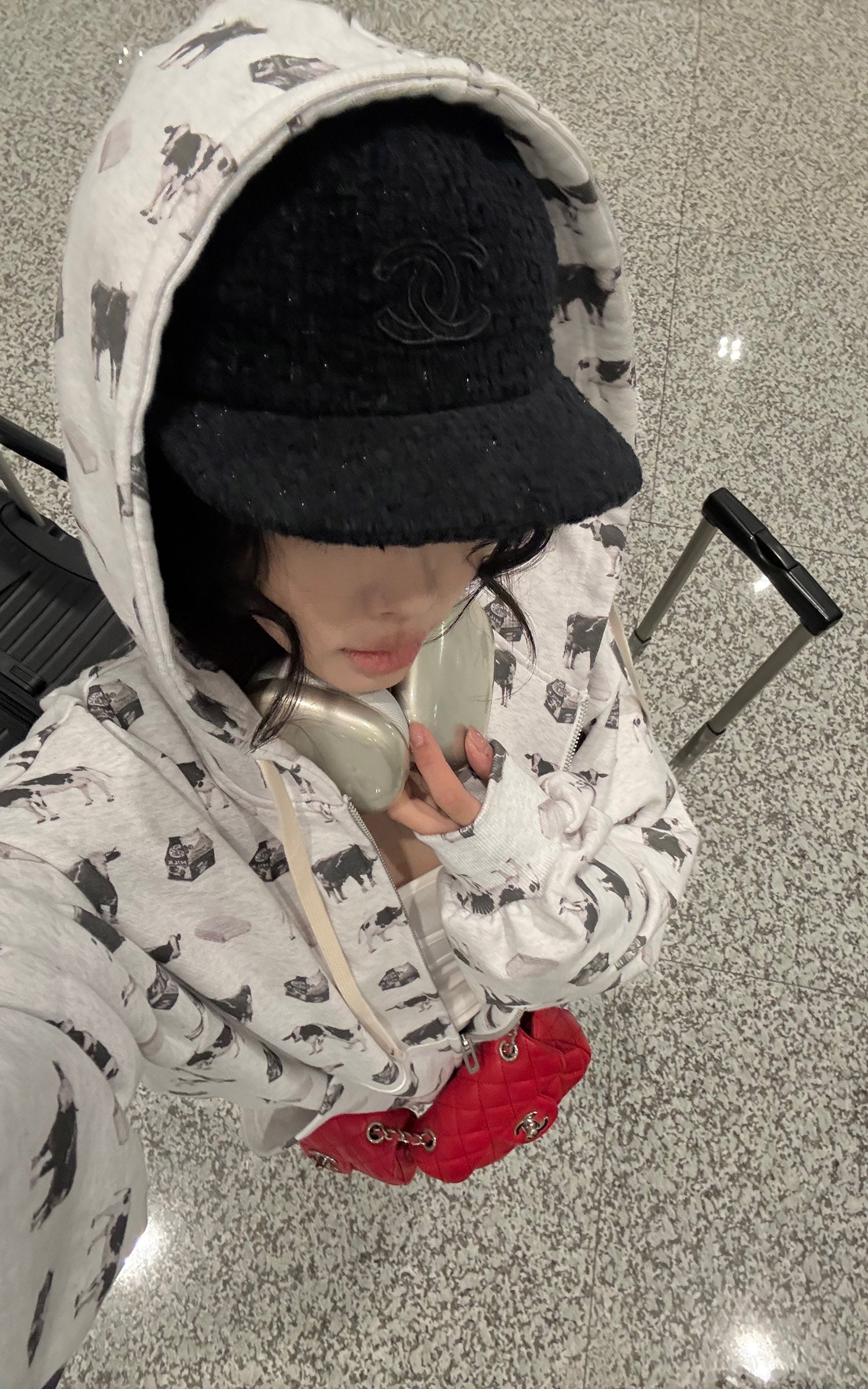 WARDEN EDGE オールオーバープリントフード付きスウェットシャツとワイドレッグスウェットパンツセット