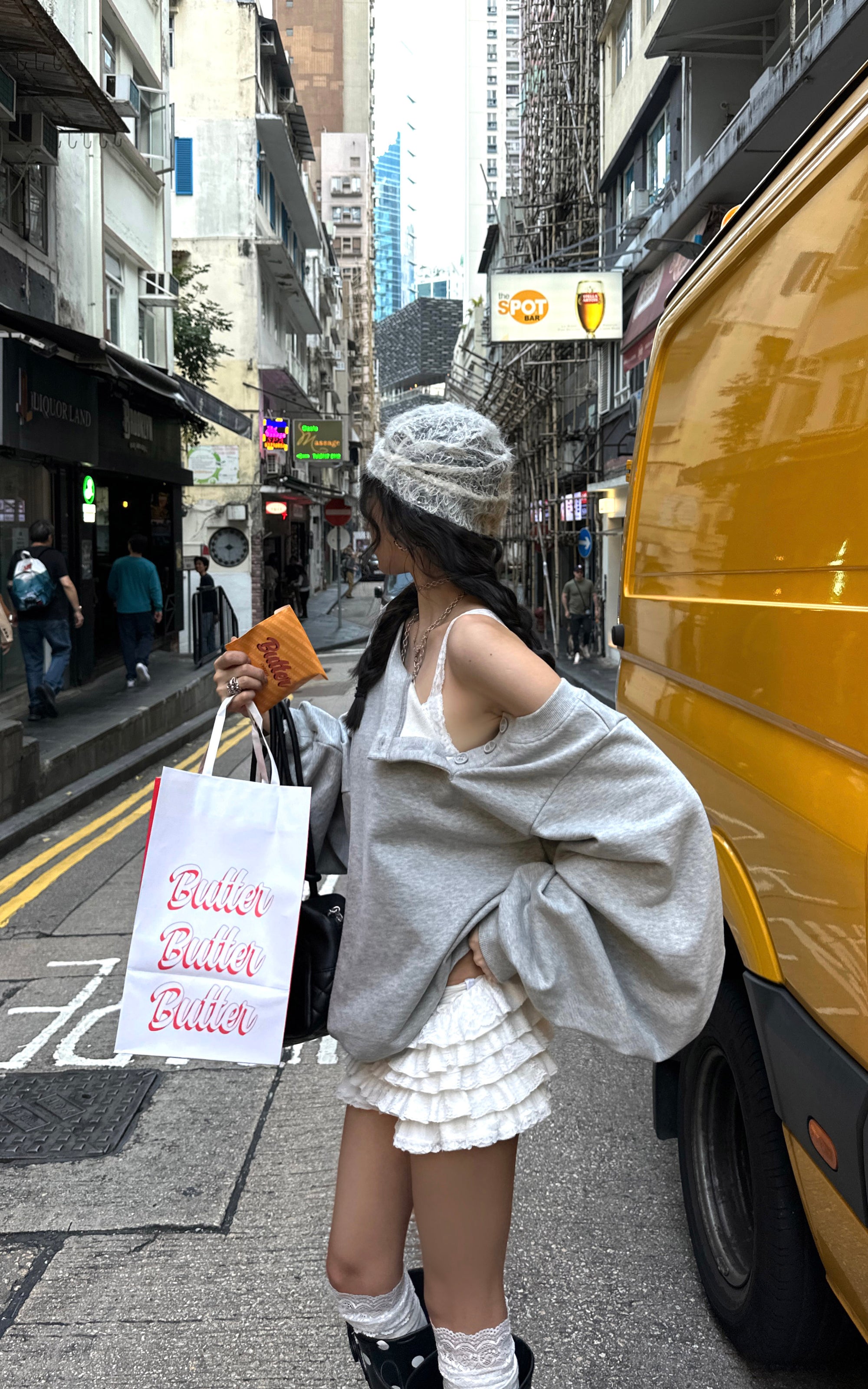 WARDEN EDGE レイヤードレース ローライズミニスカート