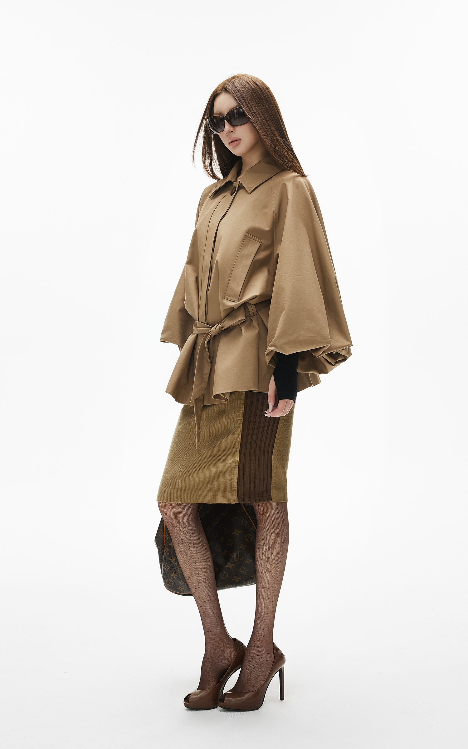 IAMXIAA Belted Relaxed Trench Jacket