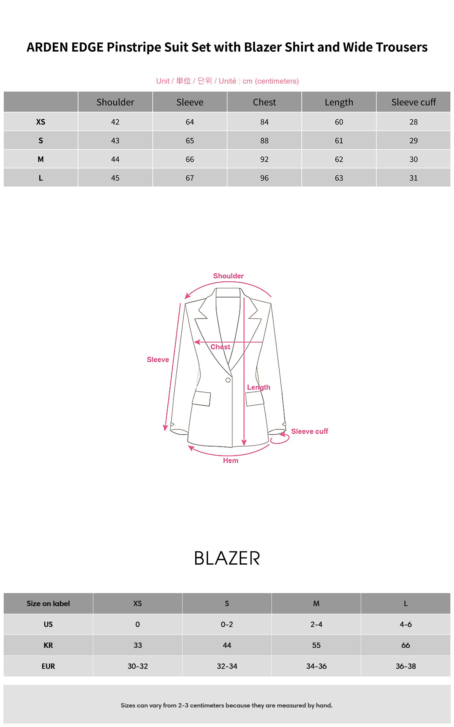 WARDEN EDGE ピンストライプスーツセット（ブレザーシャツ＆ワイドパンツ）